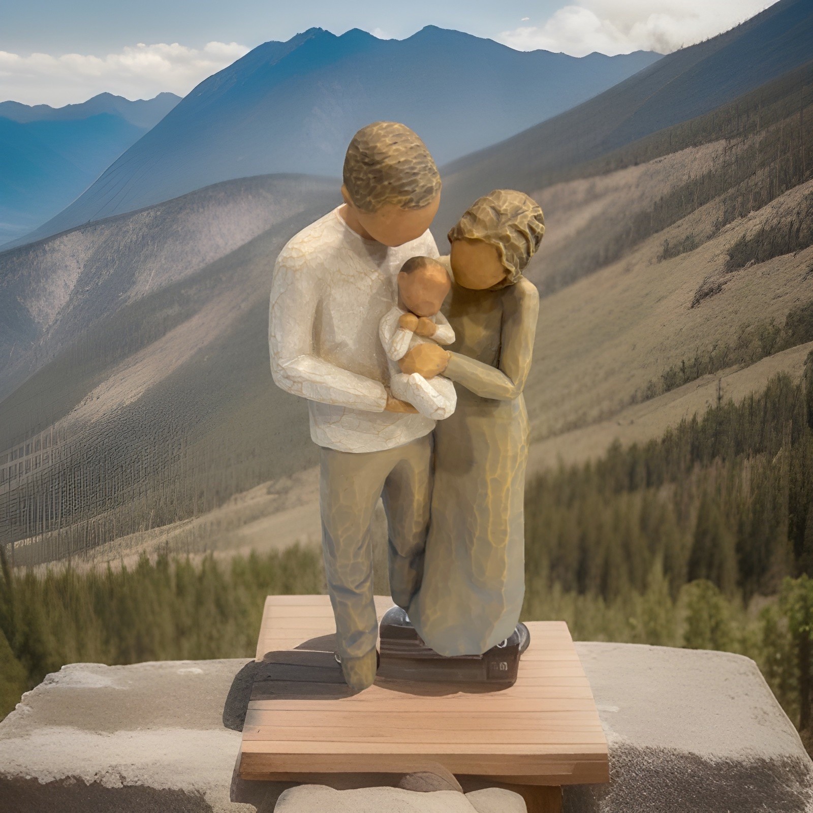 Willow Tree We Are Three Parents New Baby Figure 2013 S. Lordi Gift