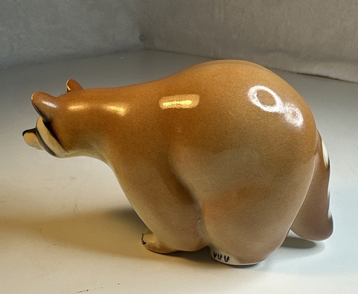 Vintage Lomonosov Racoon Figurines Made In USSR Set Of 2 Porcelain