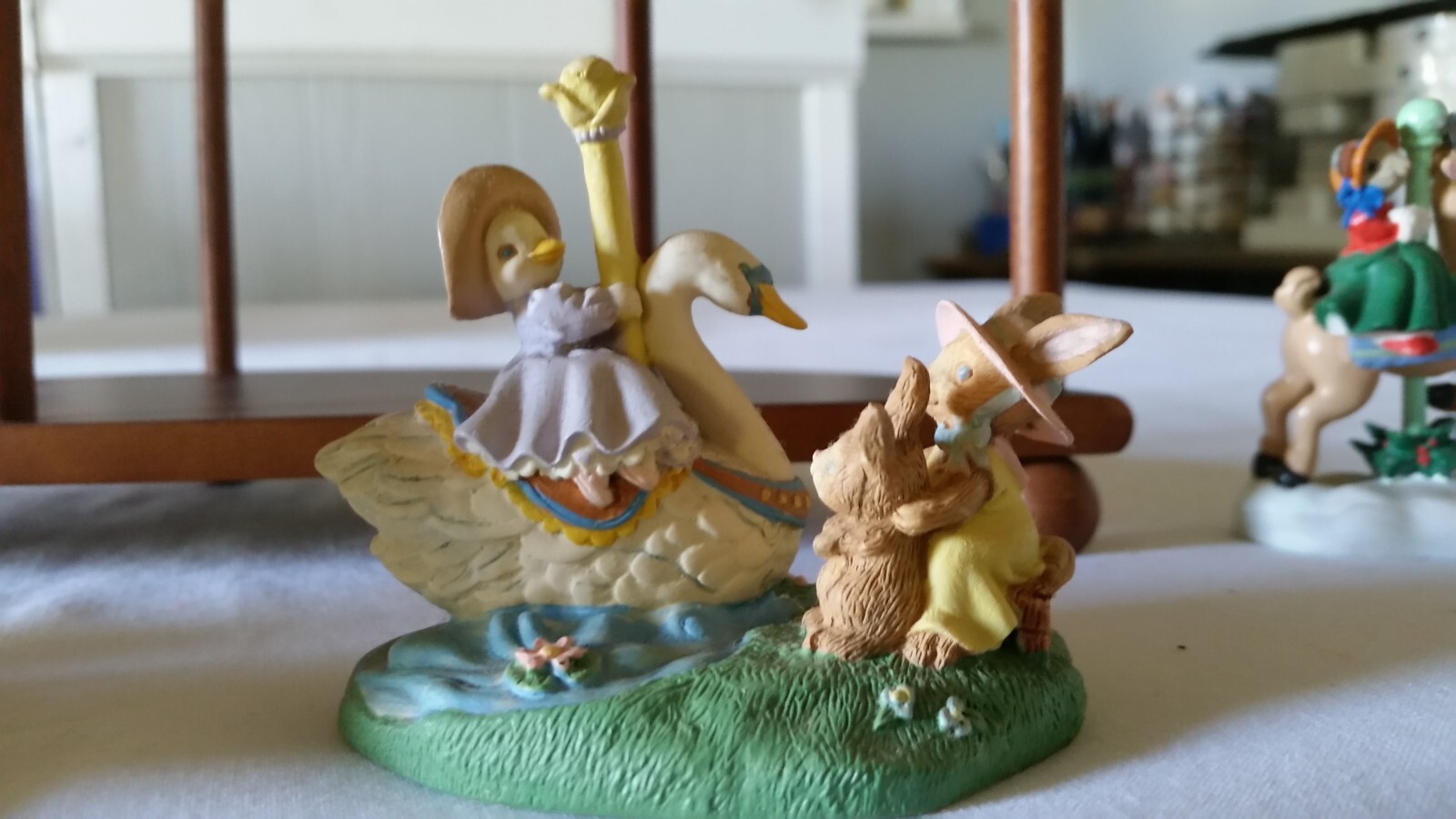 Vintage Avon Carousel Wonderland Miniatures 4 – with Display Stand (Rare) 1993