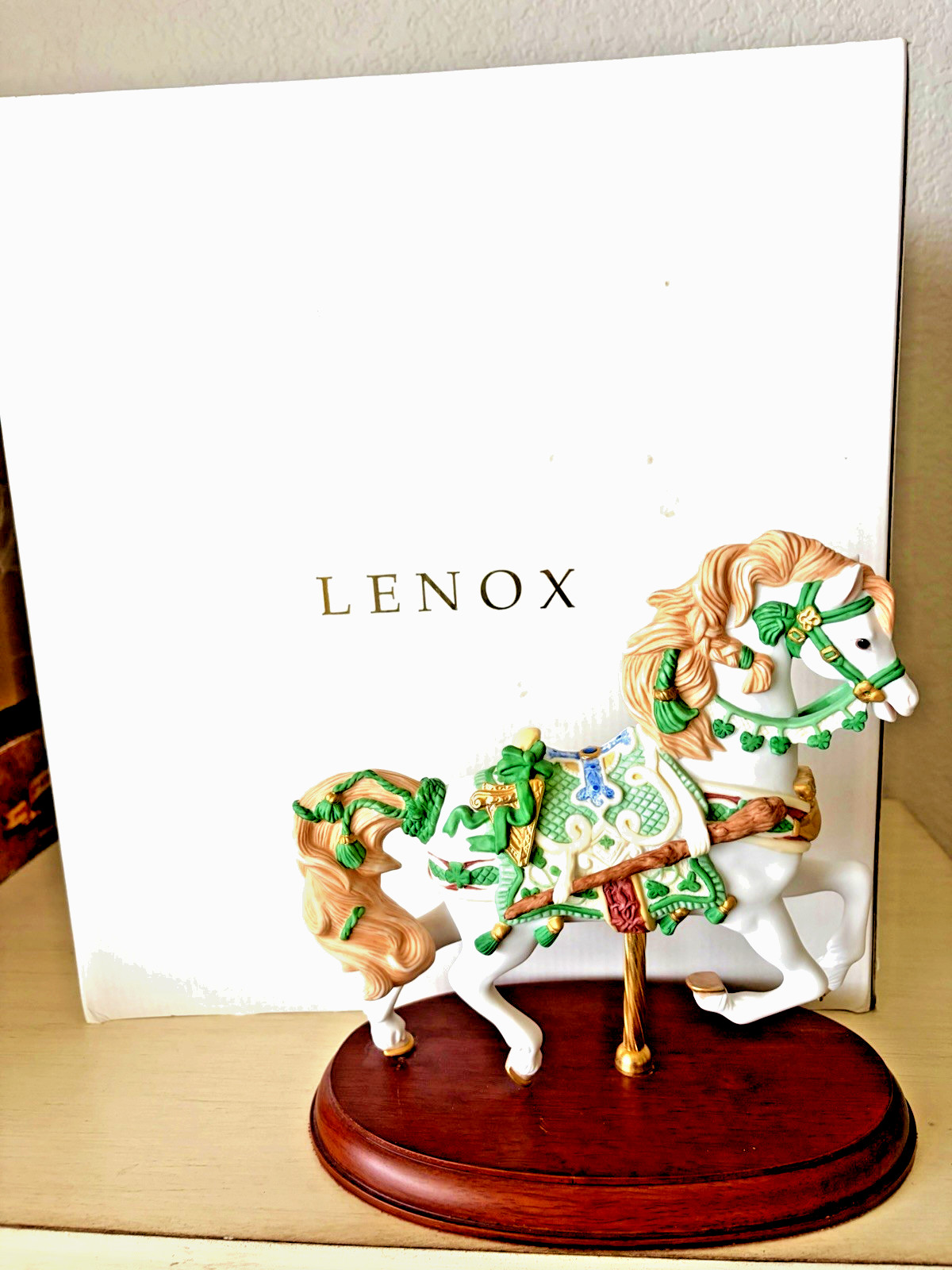 RETIRED LENOX IRISH CAROUSEL HORSE LIMITED EDITION with Lenox Box and COA – 1999