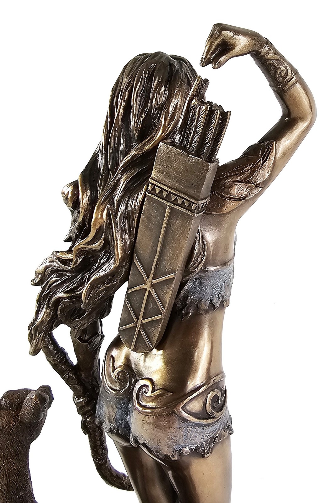 10″ Artemis Greek Mythology Goddess of Hunt Moon Chastity Statue Bronze Finish