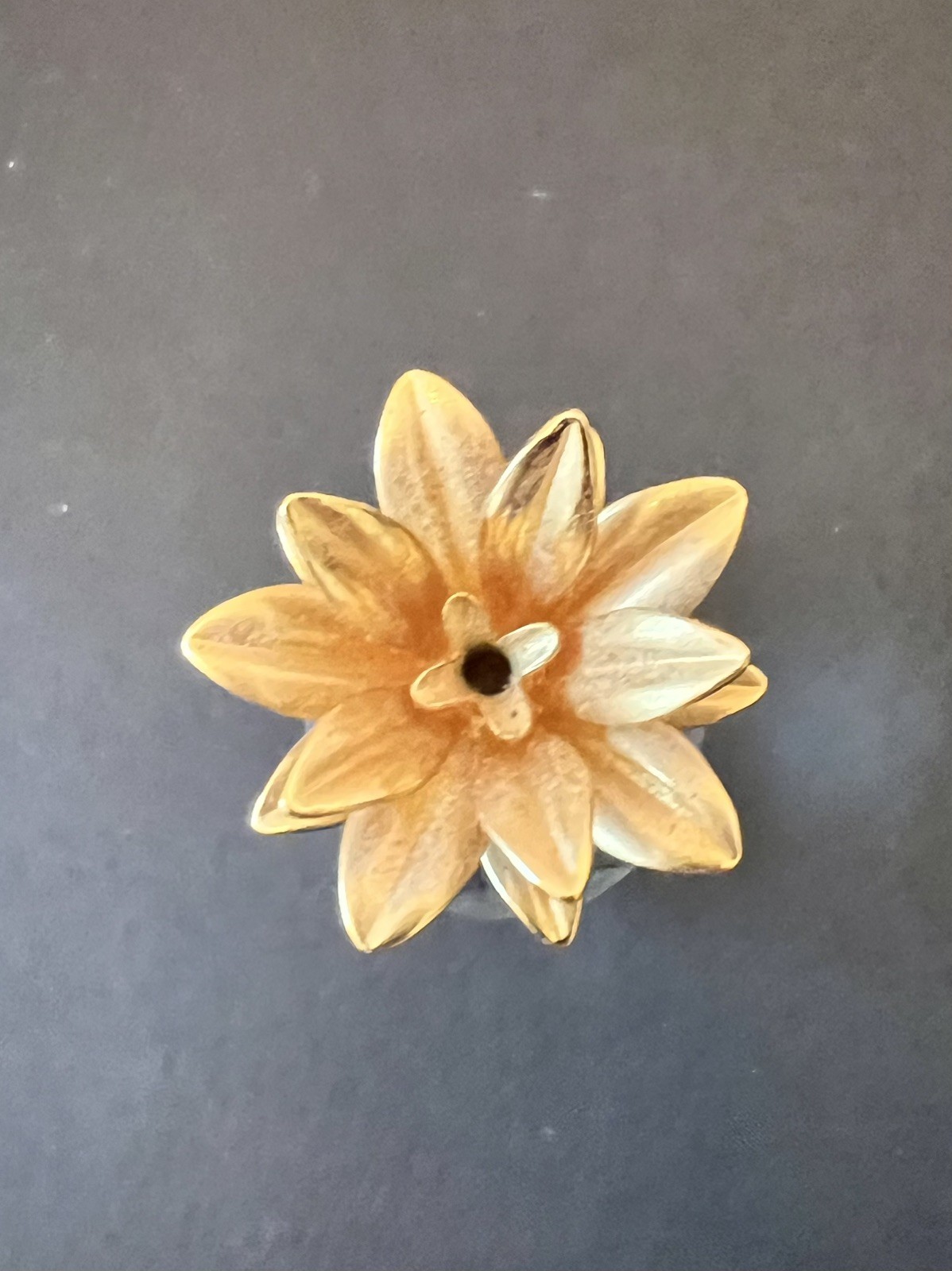Vintage Swarovski Crystal Pineapple Figurine 2.5″ Swan Mark Gold Plated Leaves