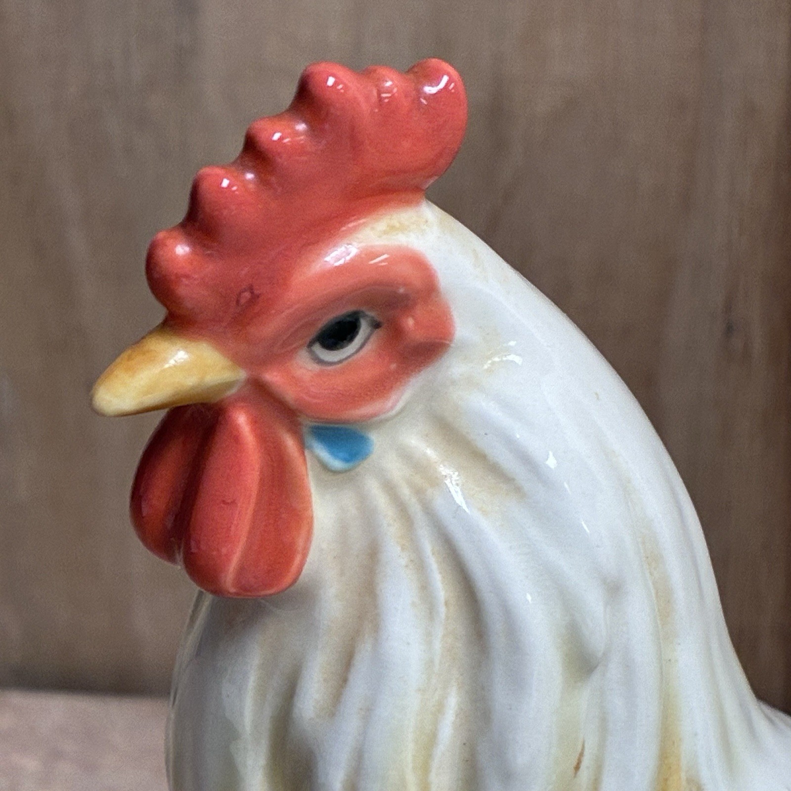 Lot of 2 Vtg Andrea By Dark Porcelain Roosters 8 3/4” & 5.5” Tall