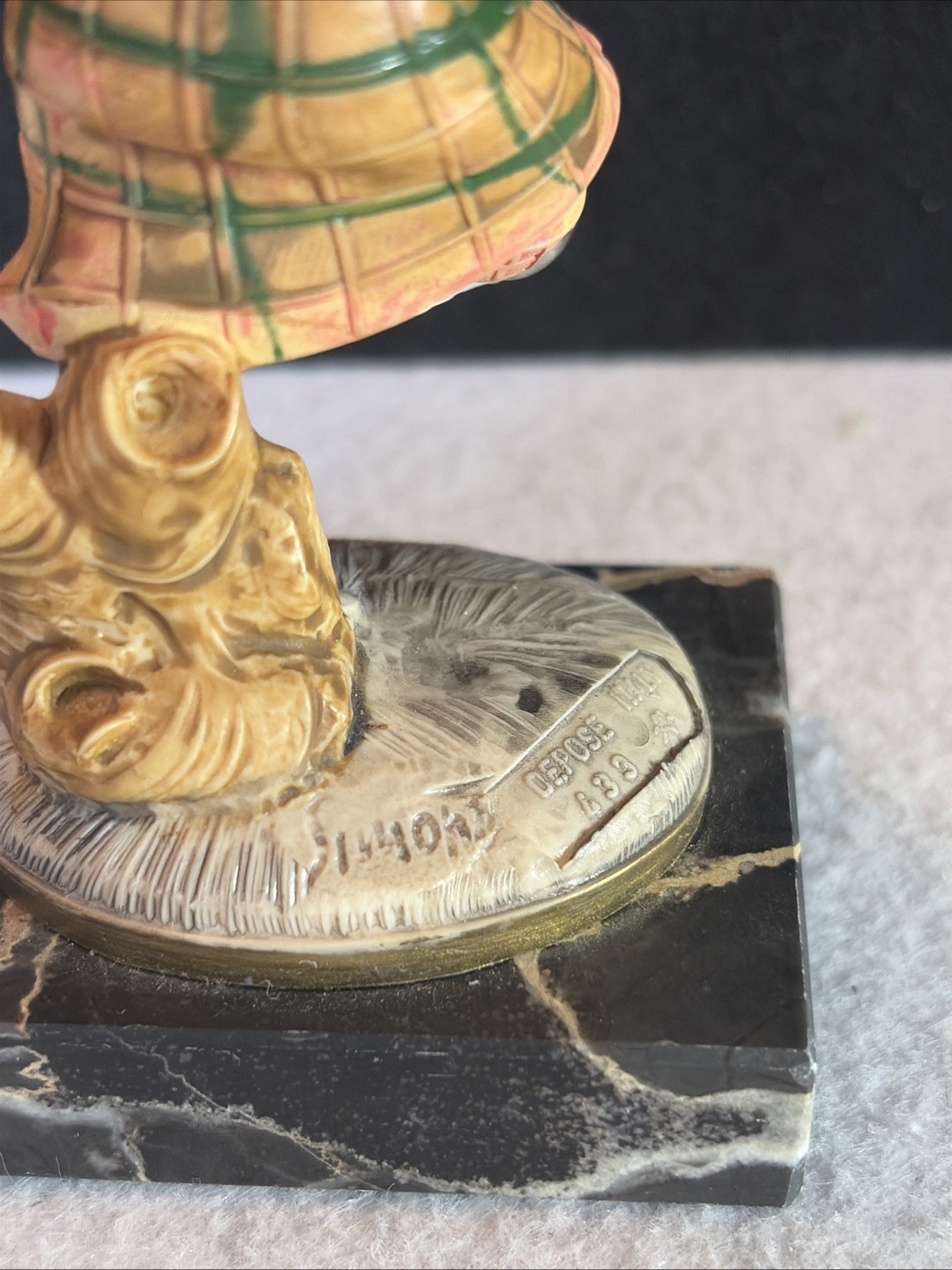 Vintage Simonelli Depose Italy 433 Scottish Boy Playing Bagpipes Figurine