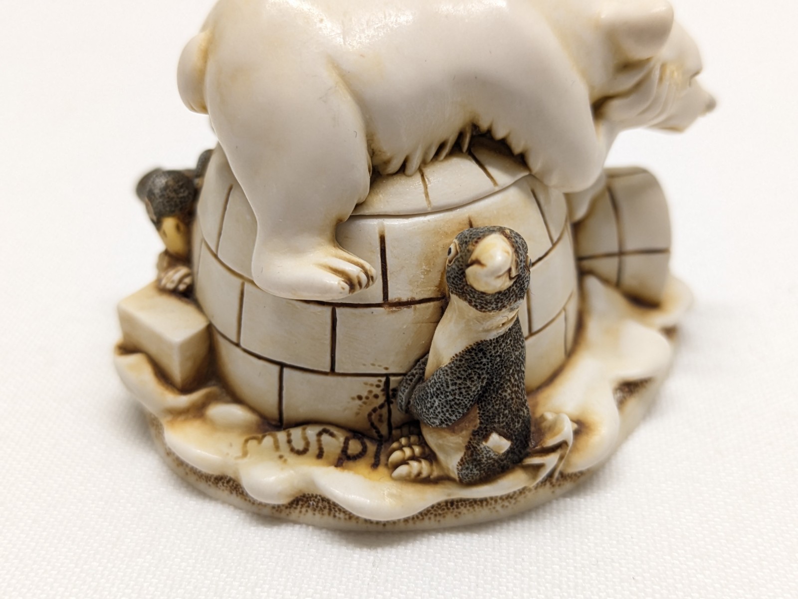 Harmony Kingdom Polar Bear & Penguin Igloo When Nature Calls! With Box 🐻‍❄️ 🐧
