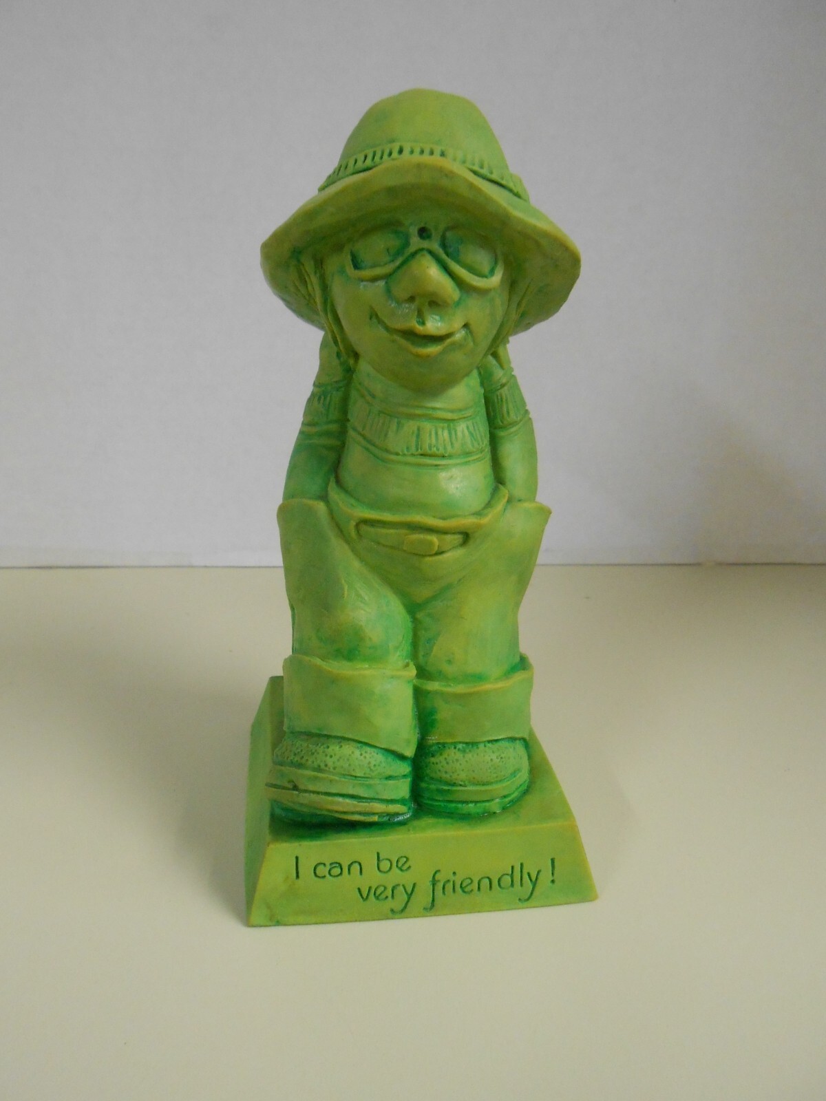 Vintage American Greetings Wise Guys Series I can be very friendly Hippie Statue