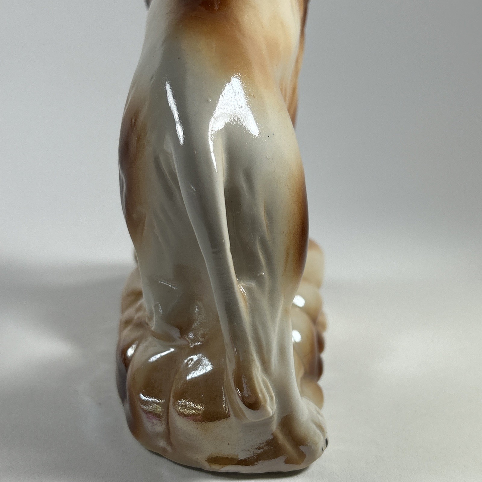Vintage Mid Century Lusterware Lion Figurine Made In Brazil Figure
