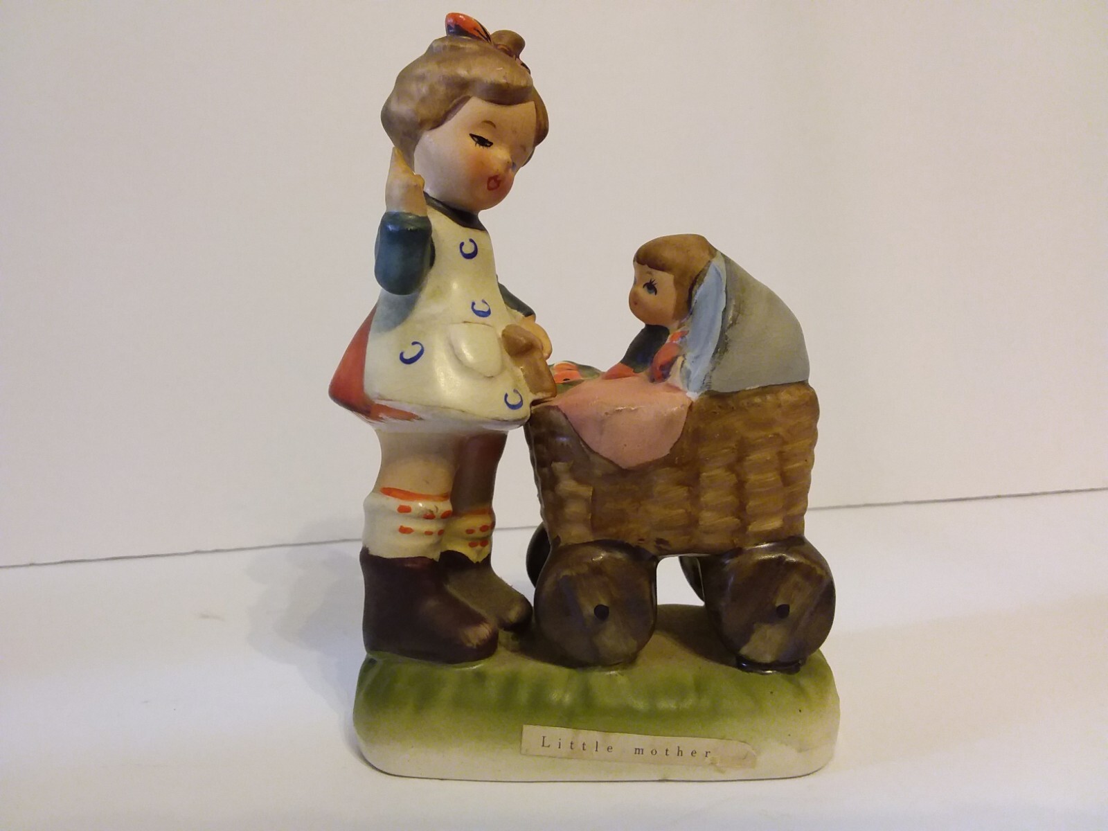 Vintage “Little Mother” Figurine Erich Stauffer U8588 Arnart Baby Carriage LR3