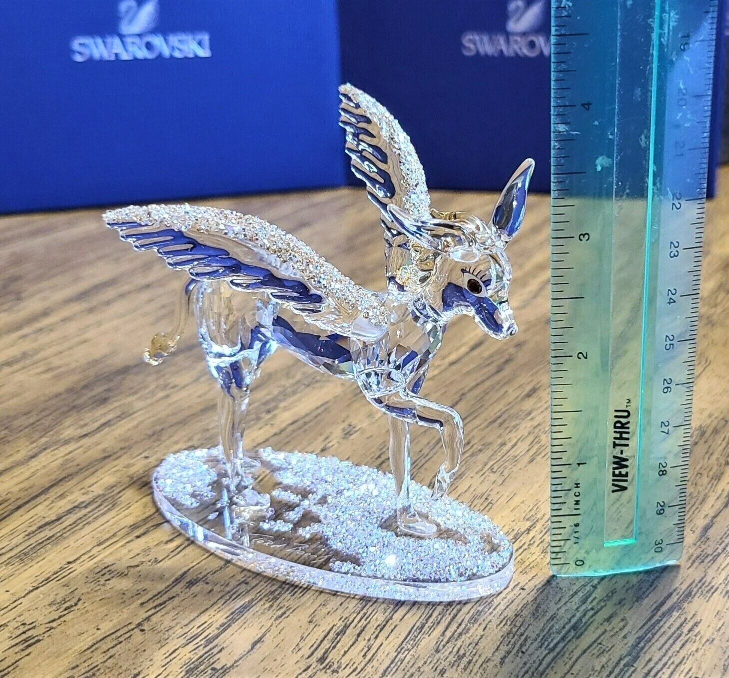 🪽 Swarovski Crystal *SIGNED* 2019 Winter Sparkle Mythical Grazelle Figurine NIB