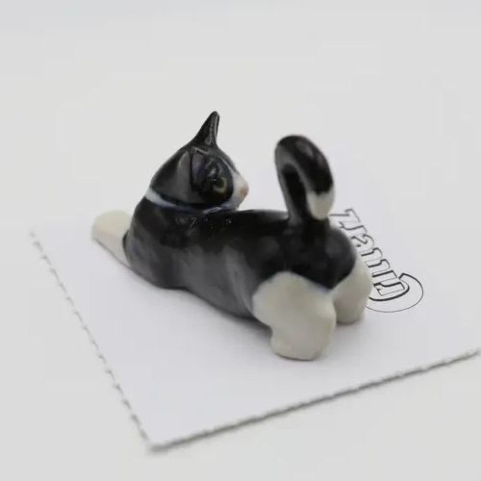 Little Critterz Cat – Tuxedo Kitten “Chessie” – Miniature Porcelain Figurine