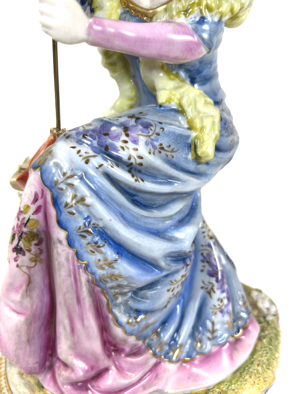 Vintage Carl Scheidig Grafenthal GDR Dresden Style Porcelain Lady Figurine