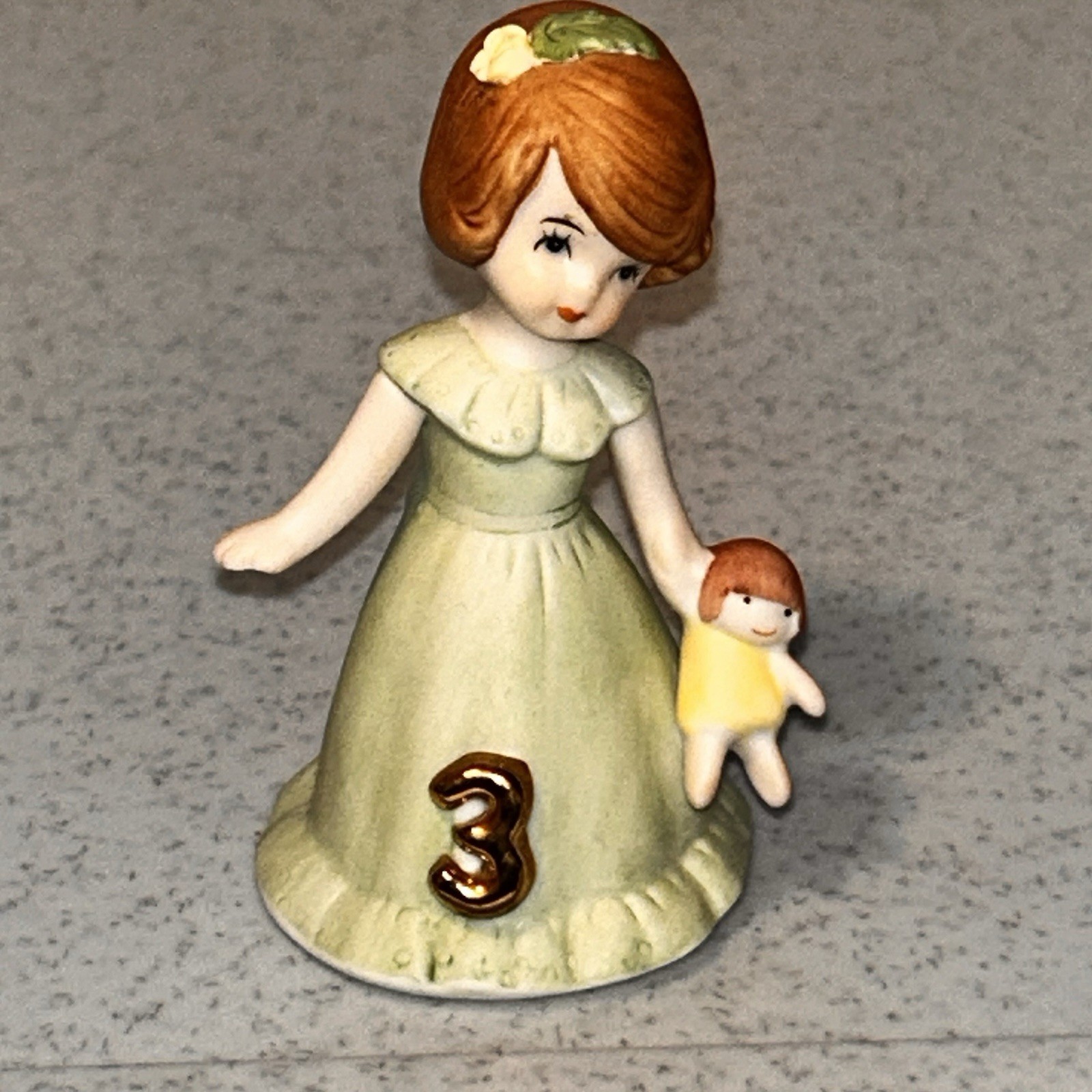 5 Vintage 1987 Enesco Growing Up Birthday Girls Baby-Age 4