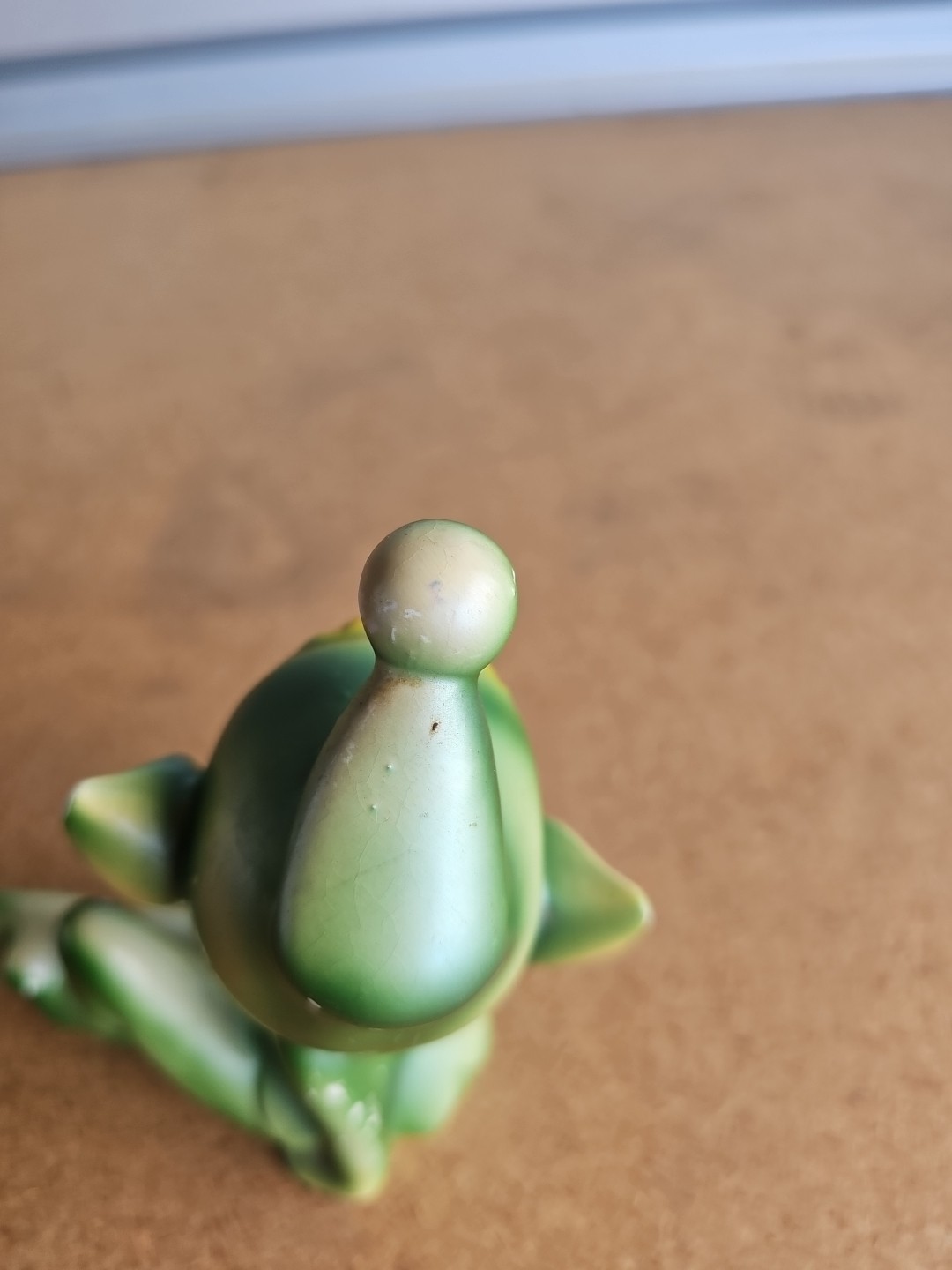 Vintage Bradley Ceramic Pixie Elf Figurine Knee Up 1950s Mid-Century Green Read