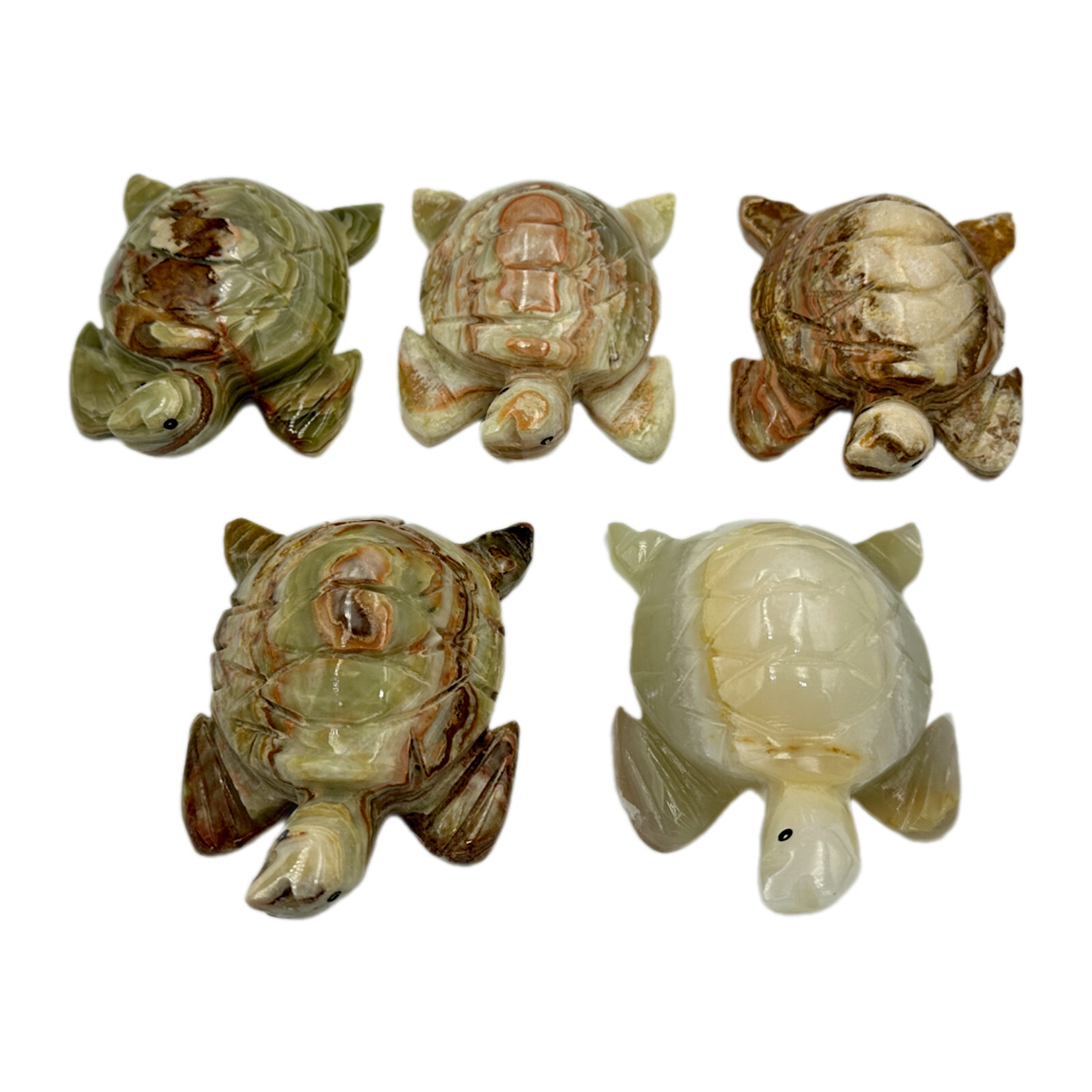Handmade Onyx Marble Turtle Statue Figurine Decor piece Home & Office 4″