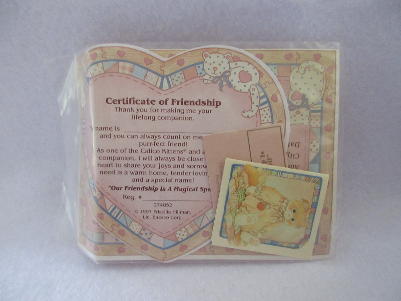 Our Friendship Is A Magical Spell 1997 Enesco Calico Kittens Halloween 274852