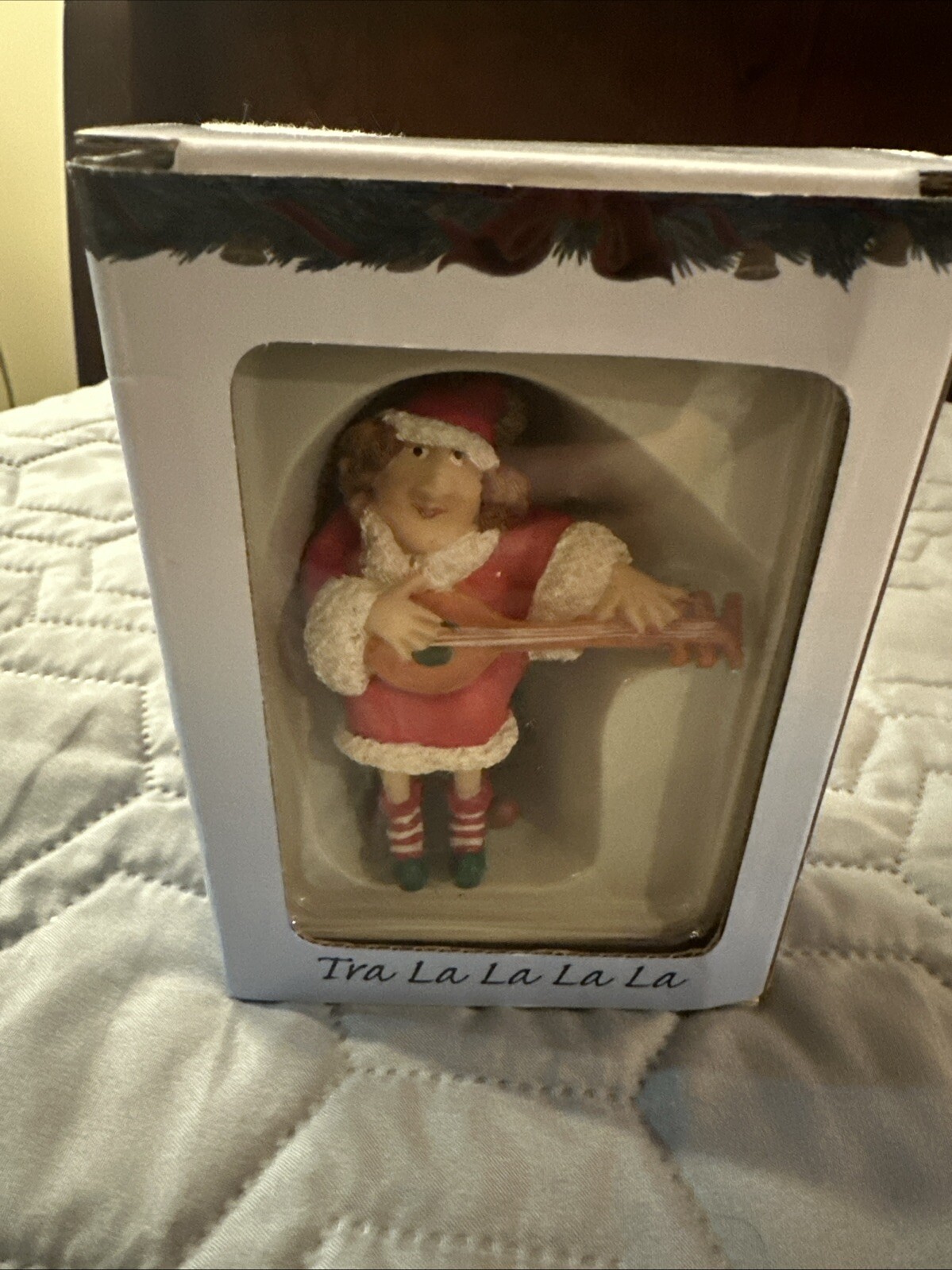 ERIKA OLLER Christmas Holiday Ukulele ORNAMENT 2003 Tra La La La 76411