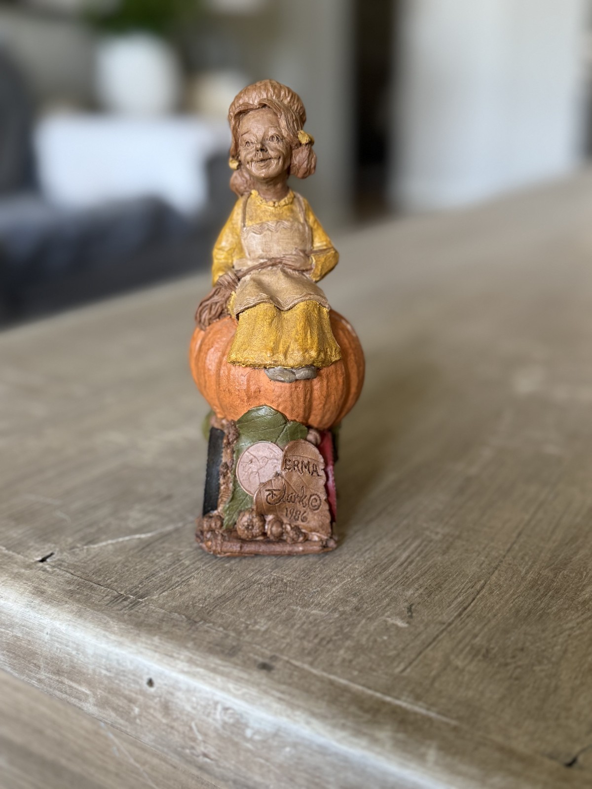 Tom Clark – Vintage – Erma – Pumpkin – 1986 – Signed – Lot 69 – Gnome Figurine
