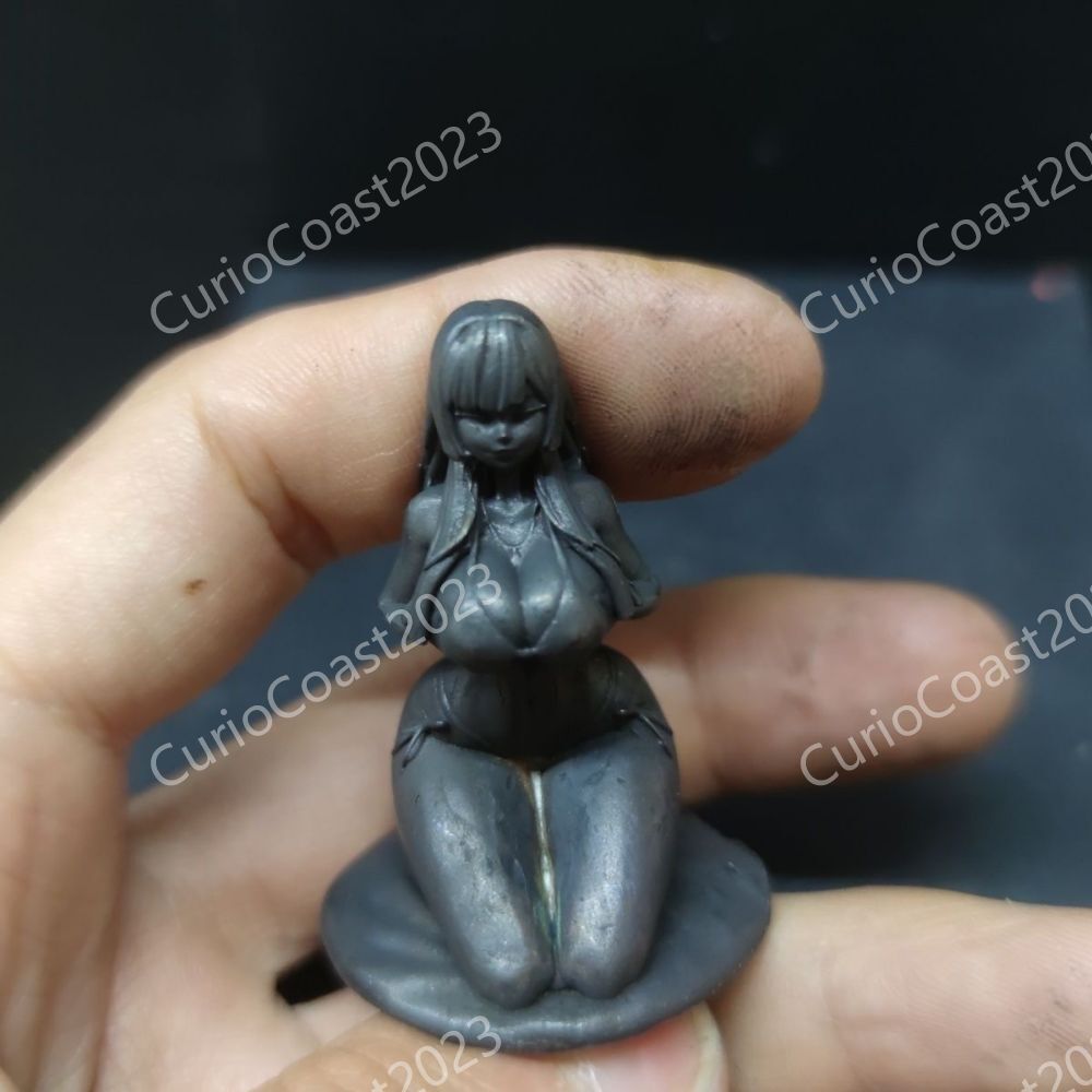 Pure Brass Busty Lady Girl Copper Beauty Elf Lily Ornaments Female Body Statue