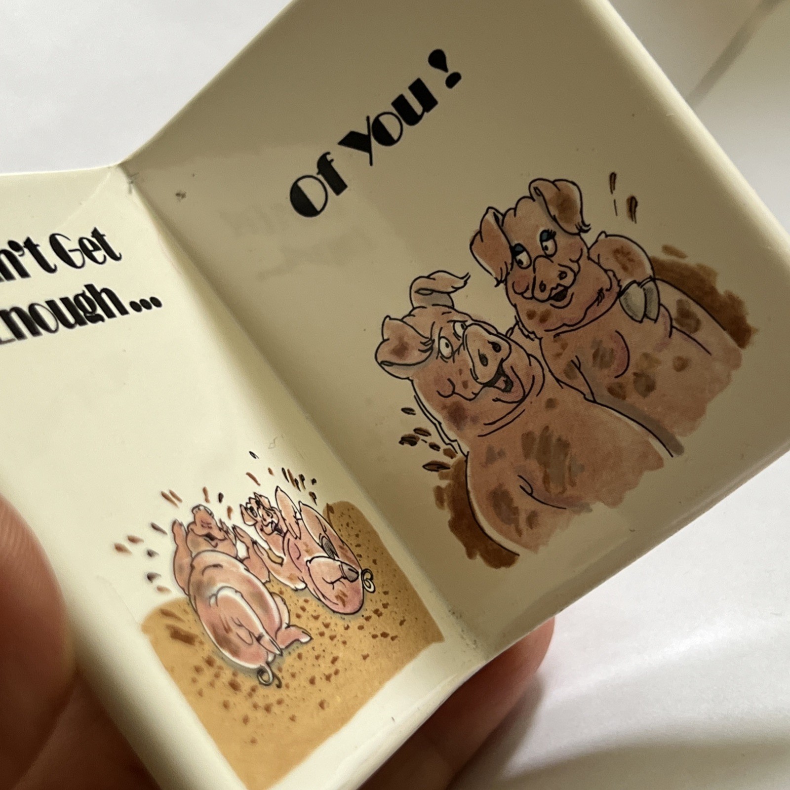 Philip Laureston England Miniature Ceramic This Little Piggy Can’t Get Enough