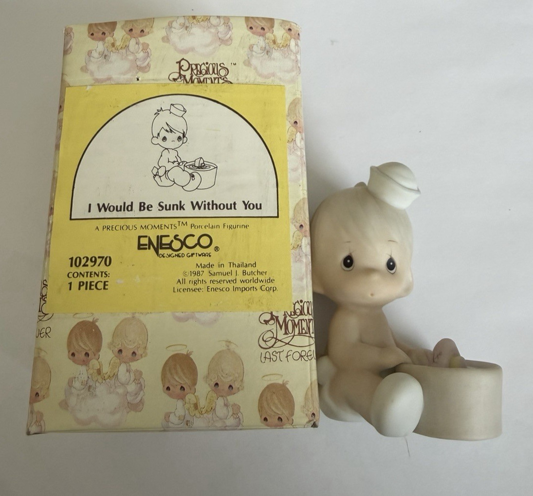 Precious Moments “I Would Be Sunk Without You” Figurines # 102970