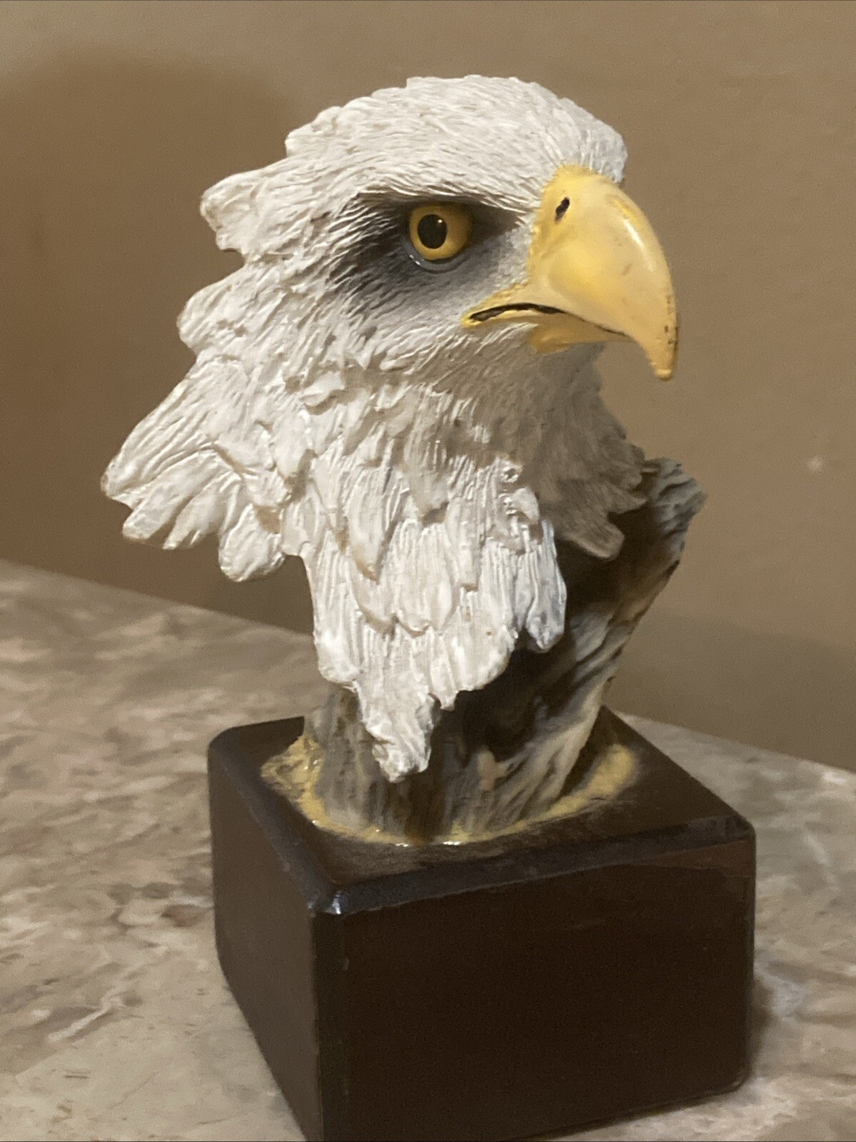 Bald Eagle Head Sculpture 5”1/2 In Tall