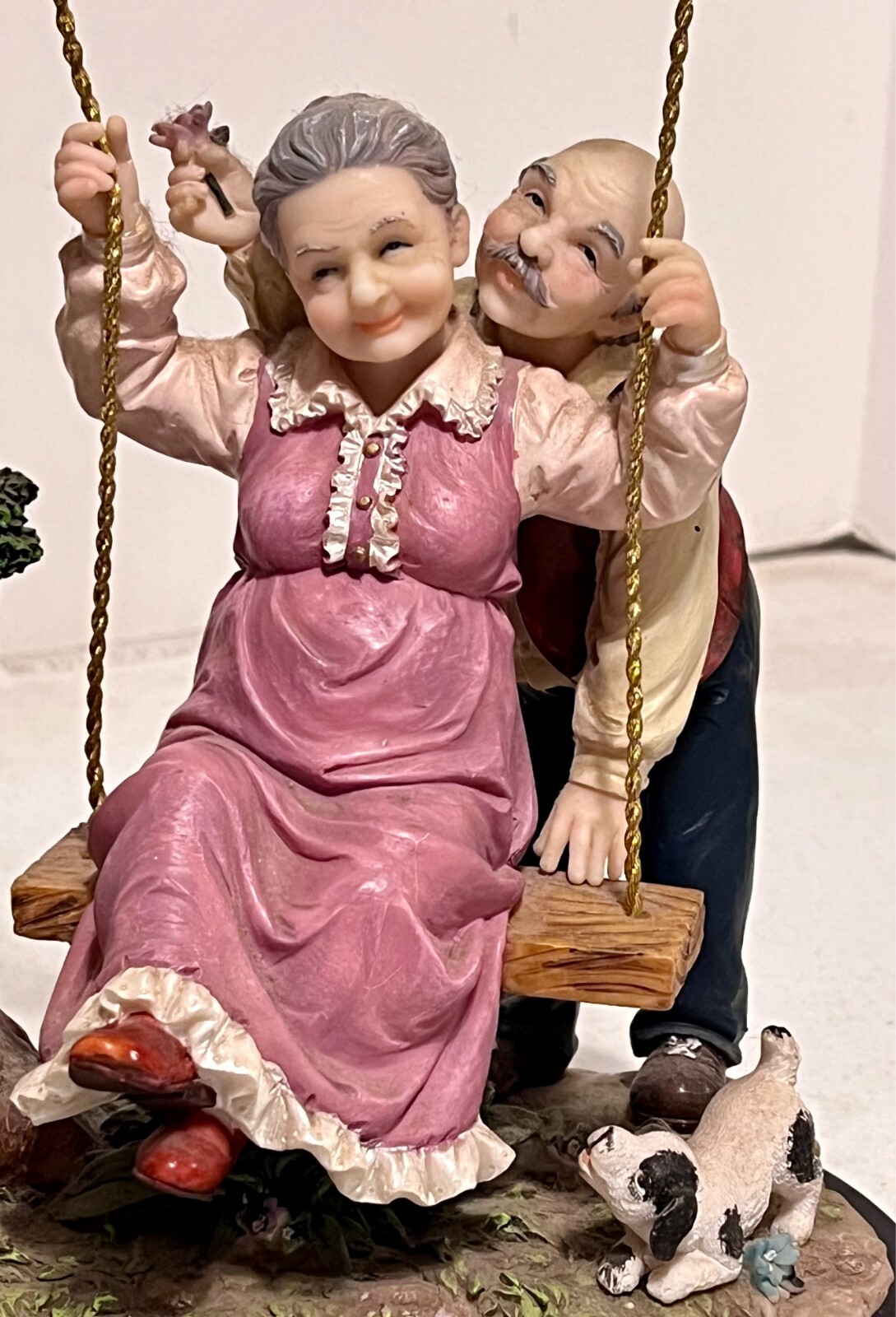 Old Man & Women on a Tree Swing Figurine by Giovanni Collection