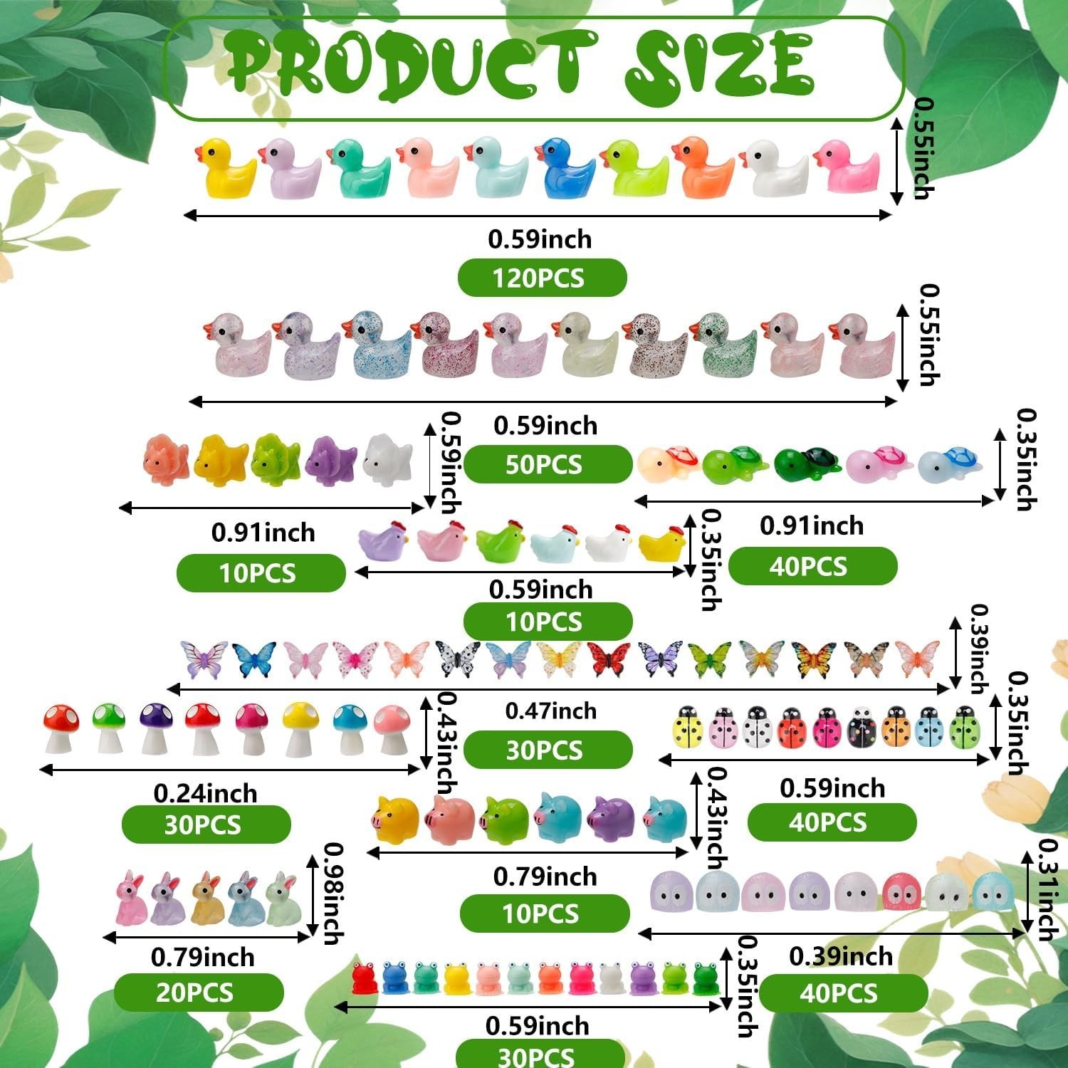 Resin Mini Animals Collection – 420 Pcs