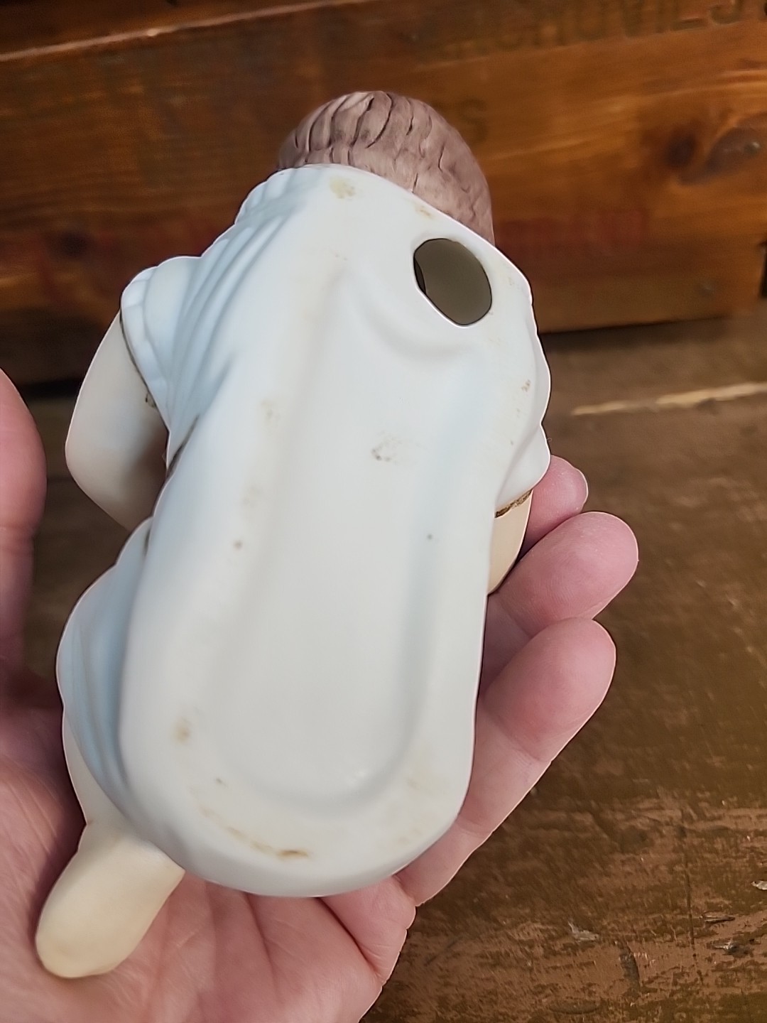 2 Vtg PIANO BABIES Blue-Eyed White & Gold Bisque Porcelain Piano Babies Boys