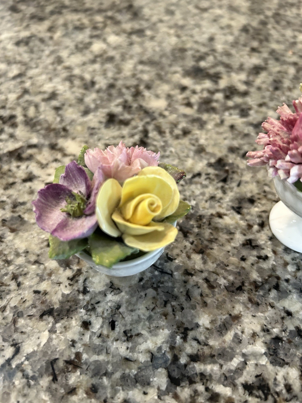 Vintage Coalport Bone China Flower Pot/ Staffs England Mini Flower