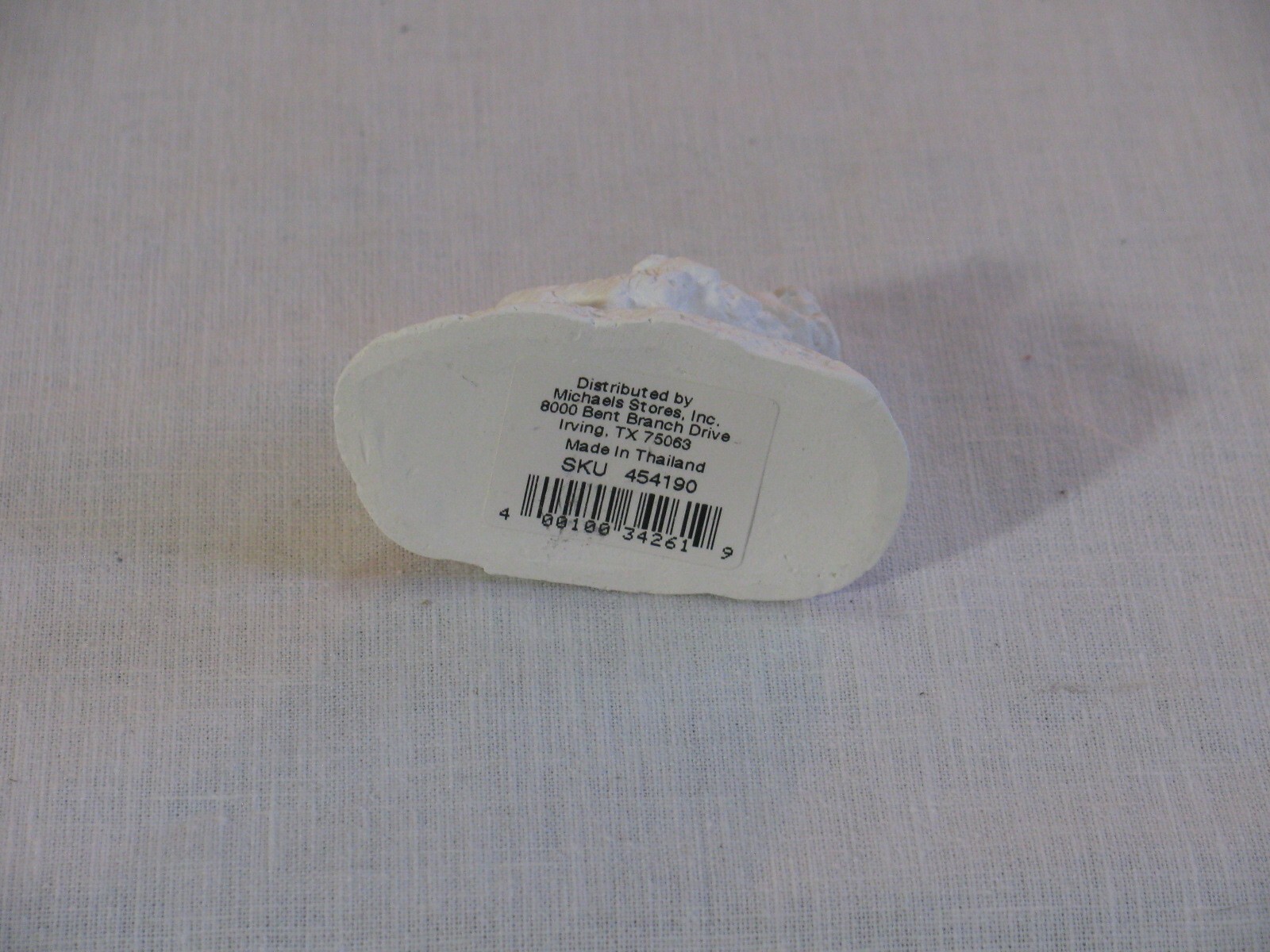 Vtg Mini Unpainted Paintable Ceramic Man/Boy/Dog/Tree Figurine,Michaels Stores r