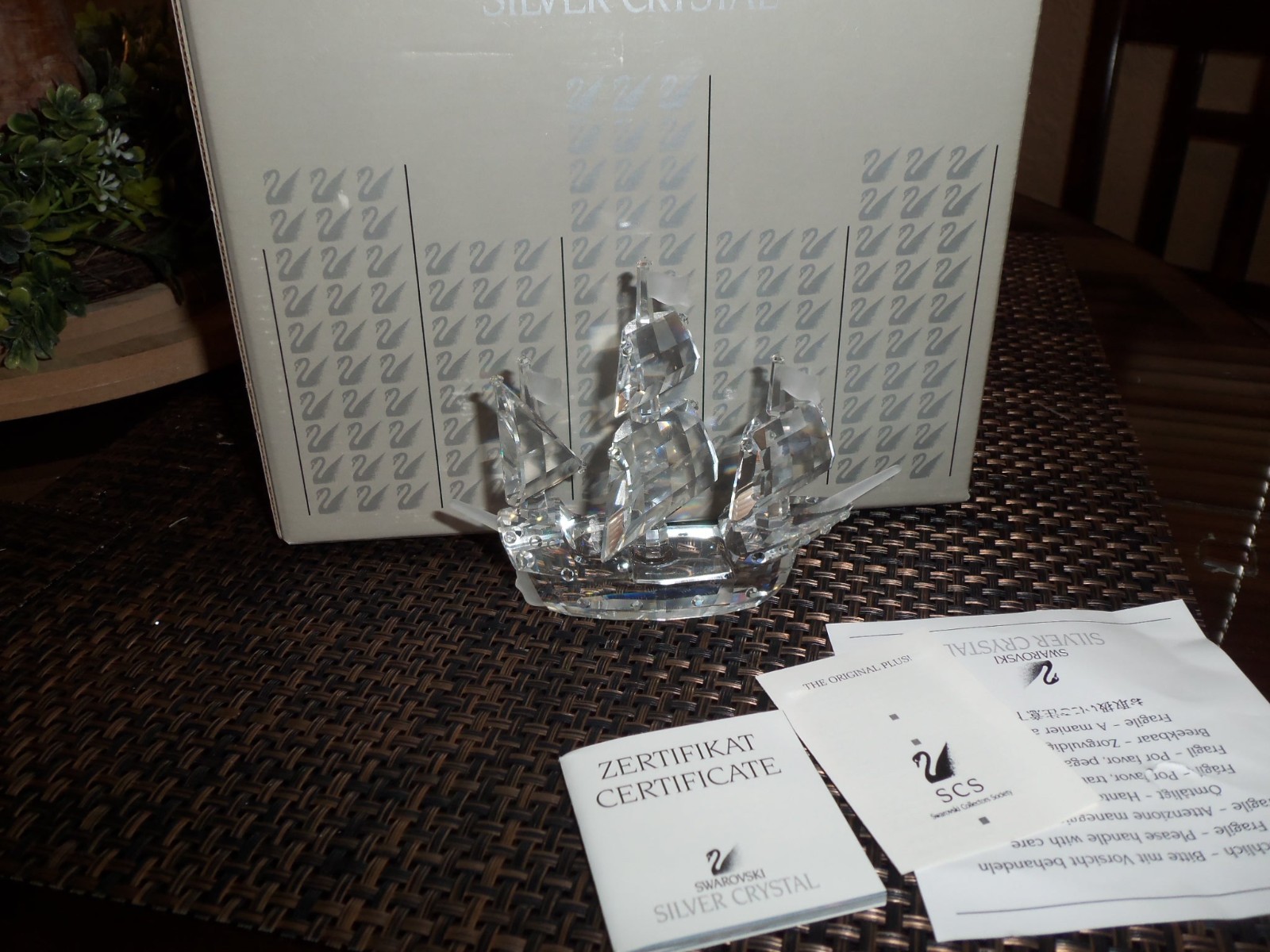Swarovski Crystal Figurines Santa Maria Ship (743 NR 000 003 MIB
