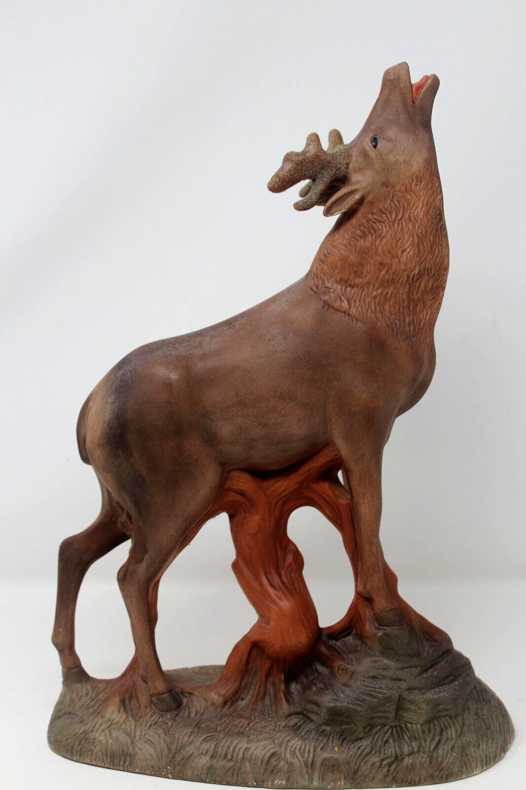 Vintage Porcelain 15 in Tall Elk Figurine RARE