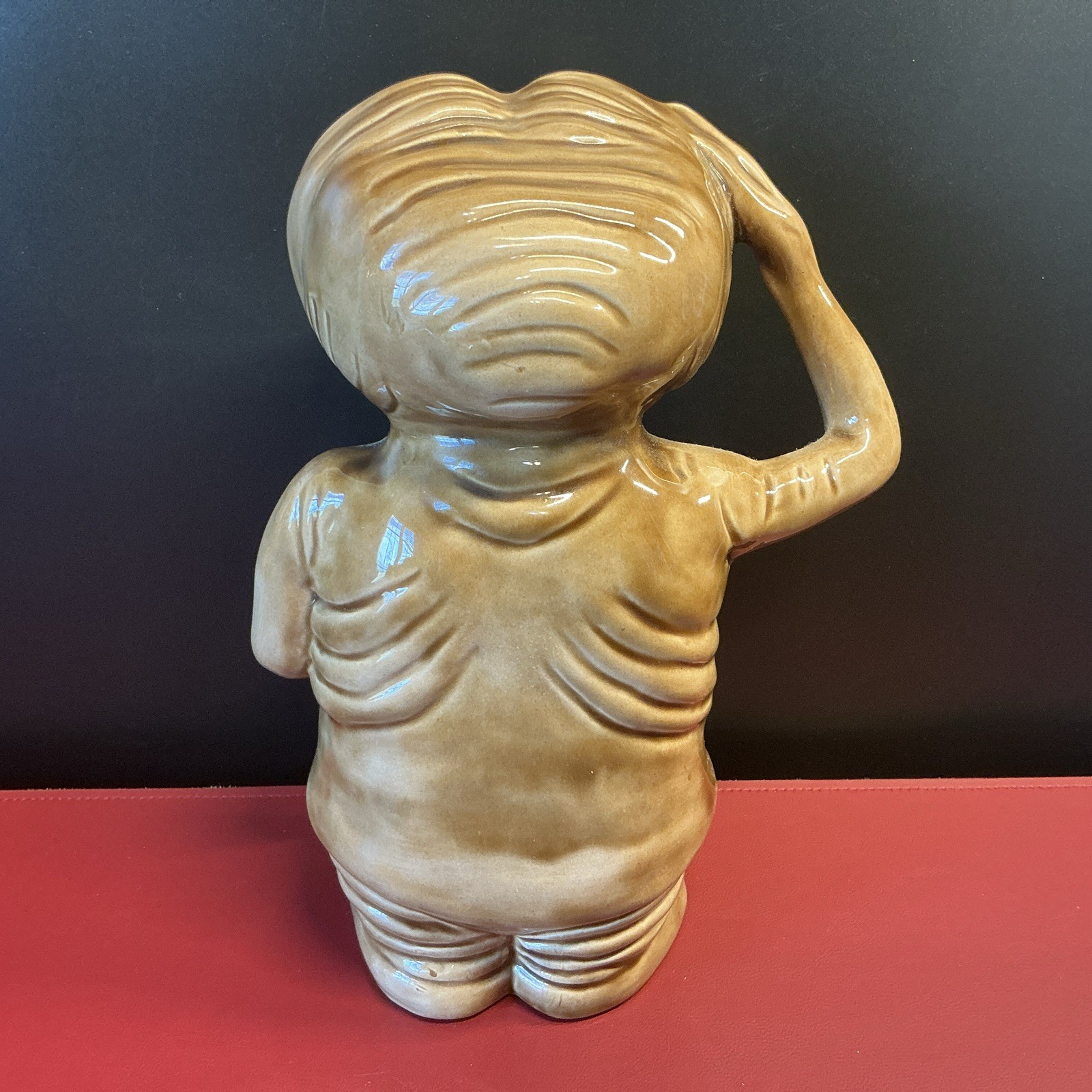 E.T. THE EXTRA TERRESTRIAL ET *CERAMIC STATUE* 1980’s Hand Painted Vintage Alien