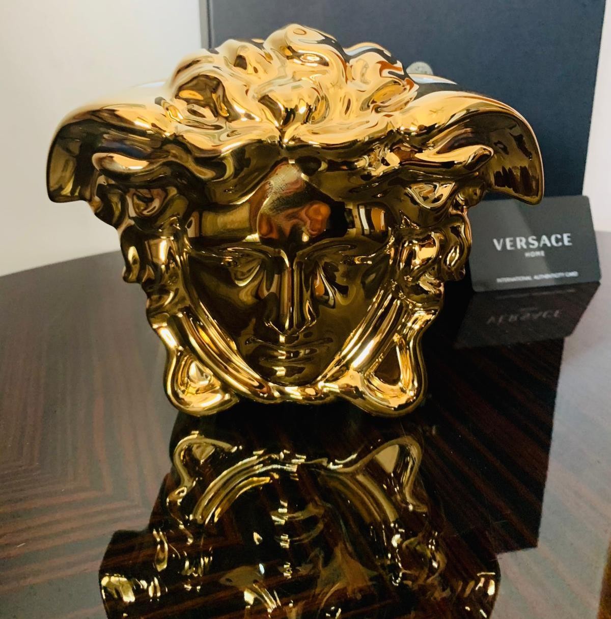 Versace by Rosenthal Medusa Grande Gold Vase 15 cm/5.9 inches