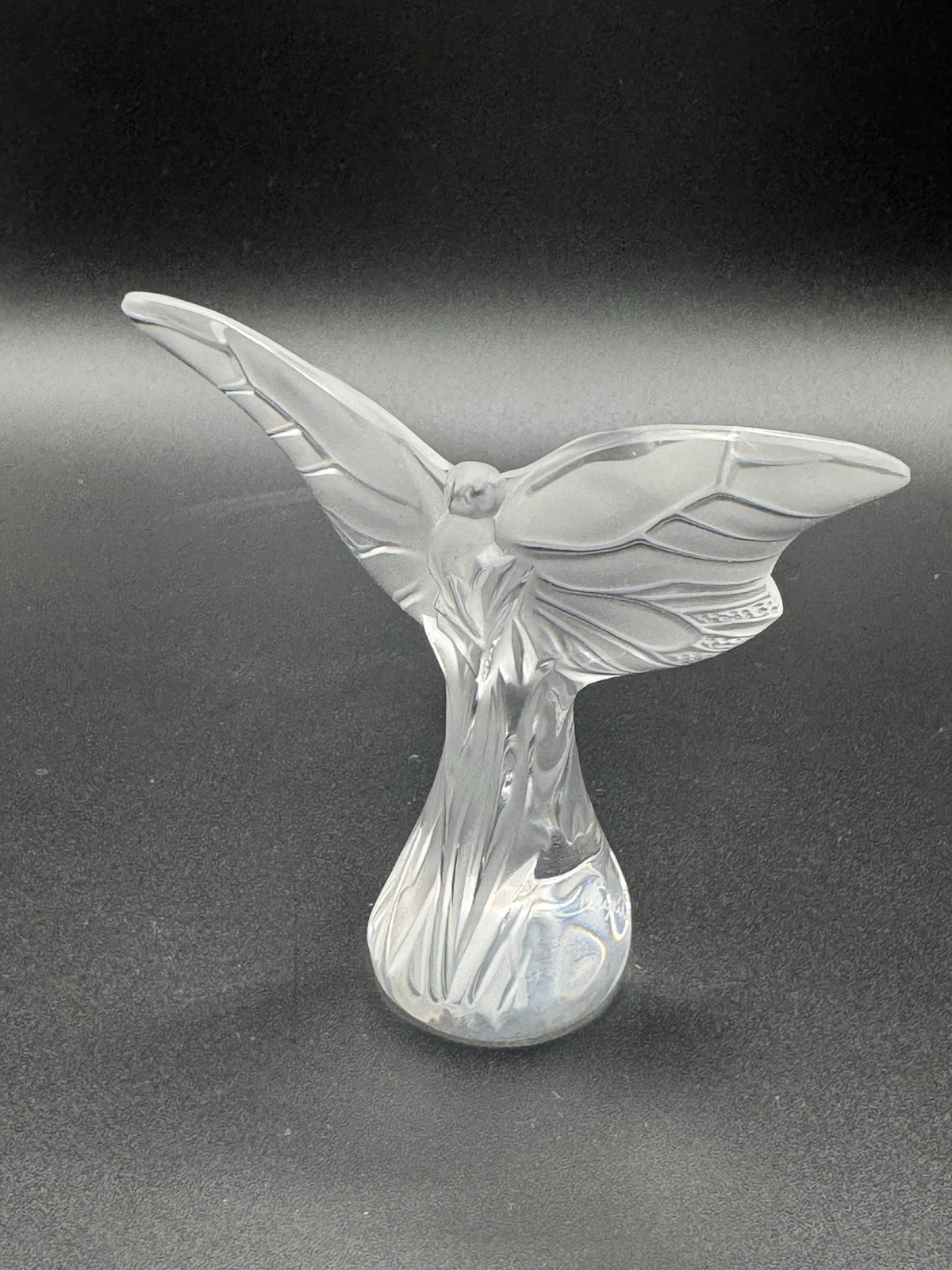 Lalique France Crystal Papillon Butterfly Figurine – Frosted & Clear