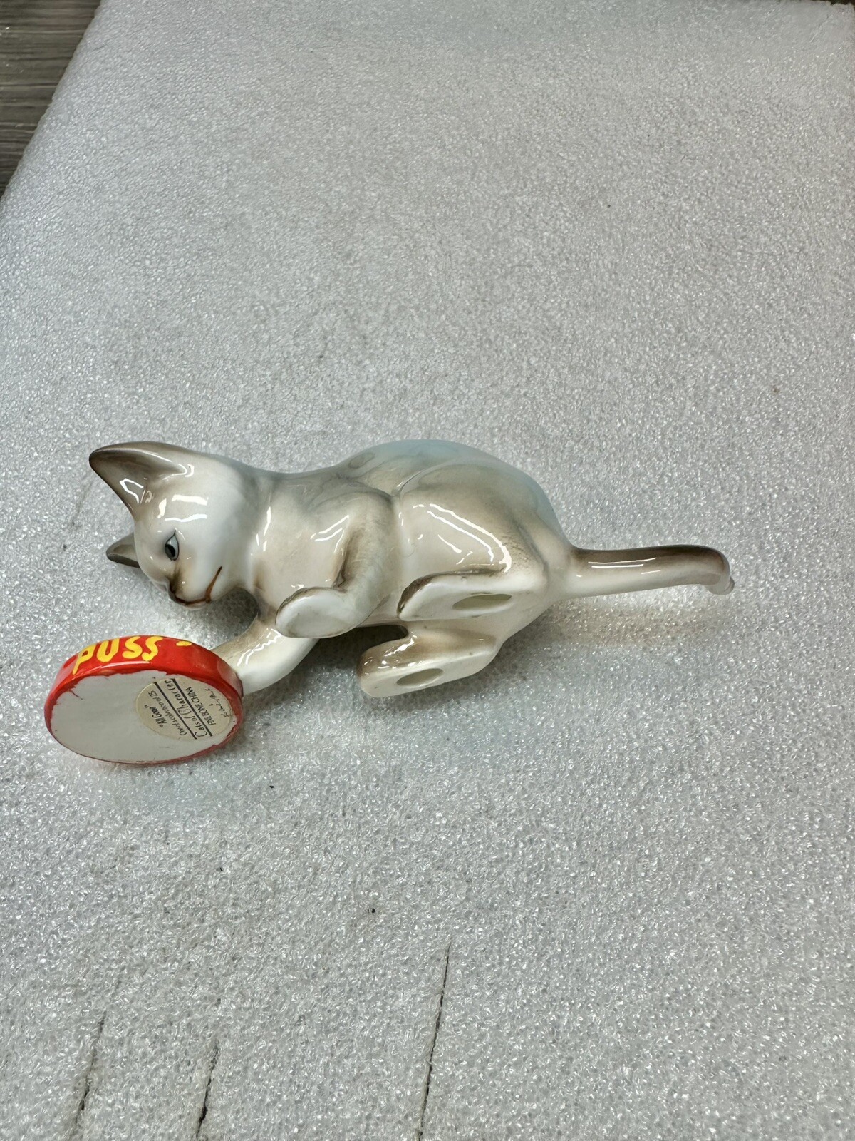 Danbury Mint Cats of Character “ALL GONE ” Porcelain Cat Figurine