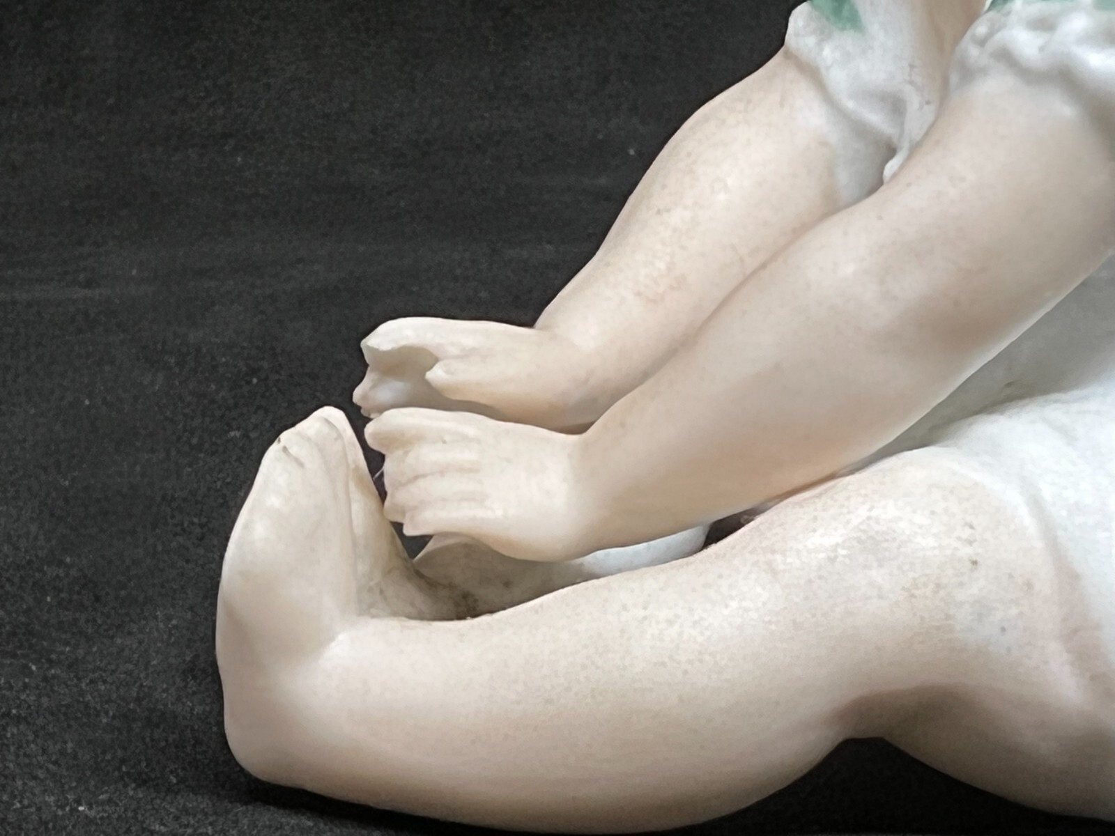 Gebruder Heubach-German Porcelain Bisque-Sitting Piano Baby 3″ #1
