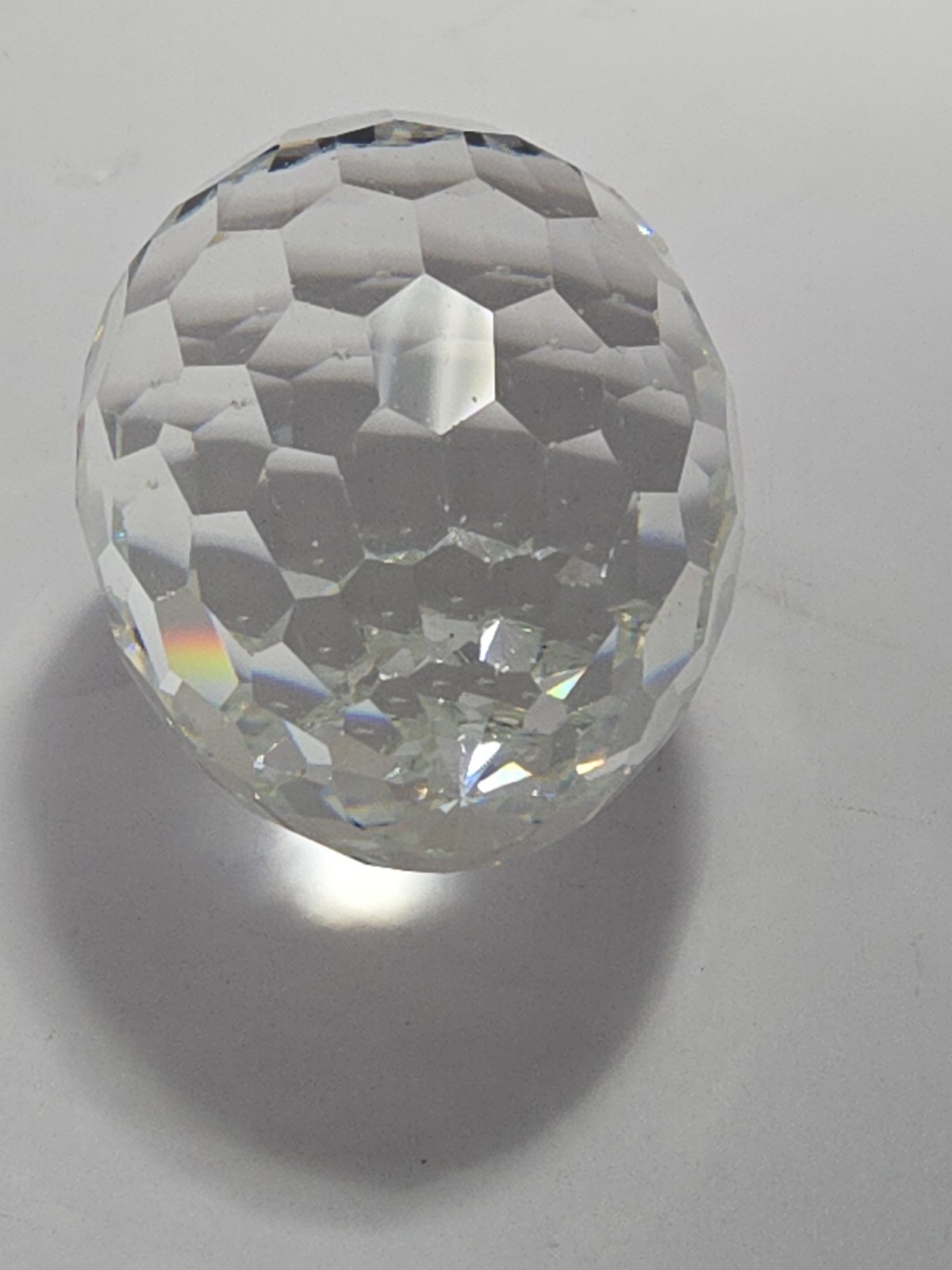 SWAROVSKI large Crystal Faceted 2.5″ EGG paperweight Easter beautiful vintage