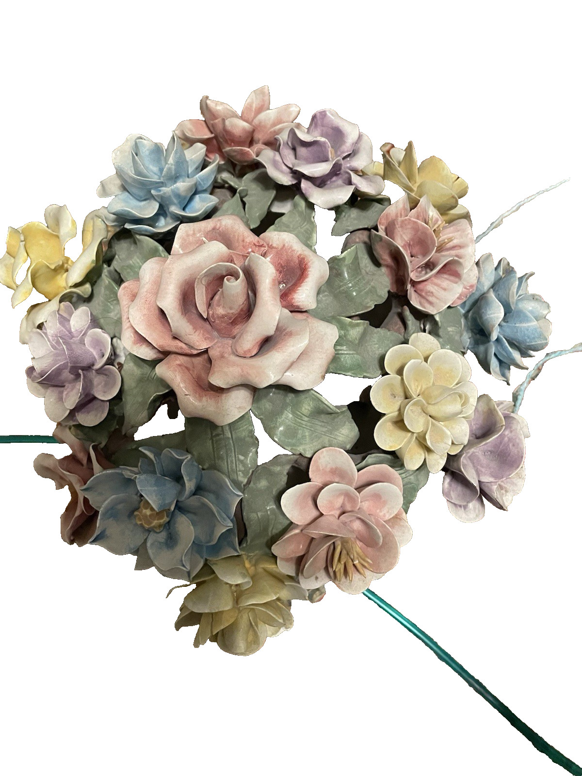 Vintage Porcelain Flower Arrangement Capodimonte Used