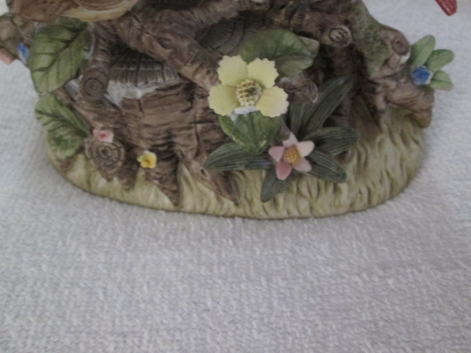 7 inch Cardinal Porcelain Figurine, Jonathon Byron, Broken Flower Petal, VTG