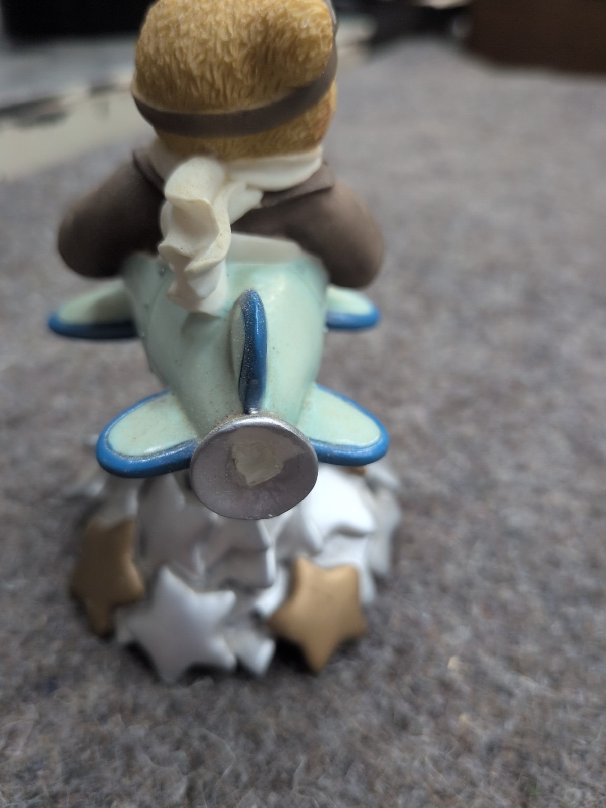 Cherished Teddies 542644 Milton Boy On Rocket Ship Millennium Event Figurine 4″