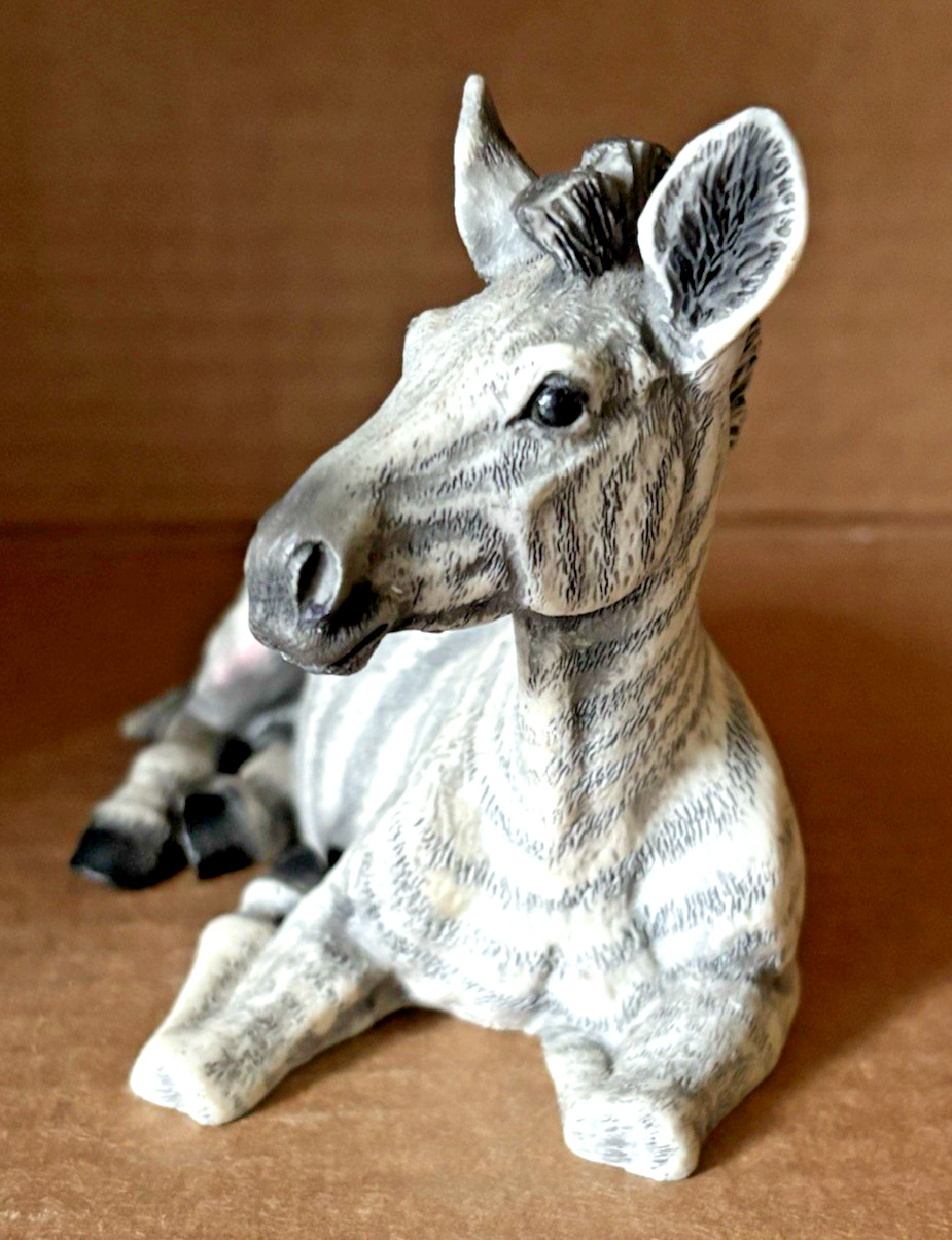 1988 Castagna Zebra Figurine Made in Italy Safari Exotic Nature Signed