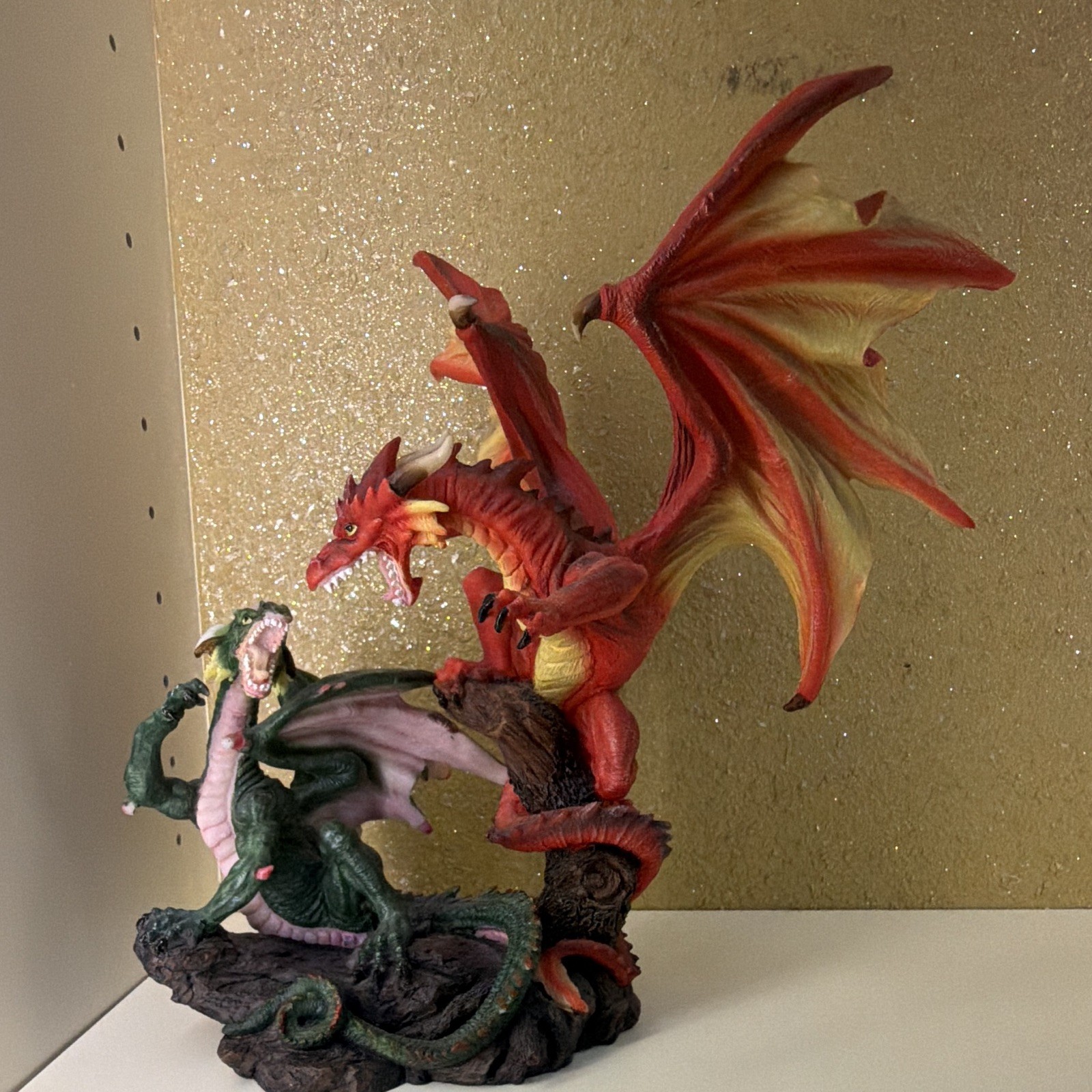 Summit Collection Fantasy Dragon Figurine, Resin Multicolor Statue 10 in