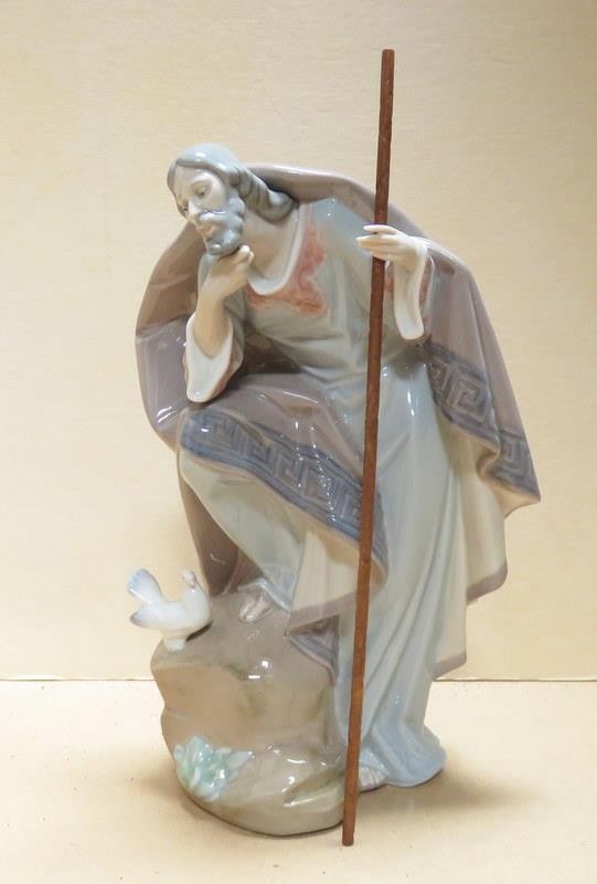 Lladro St. Joseph Nativity Figurine B5746 w/ Box & Staff – 8.5″ Tall