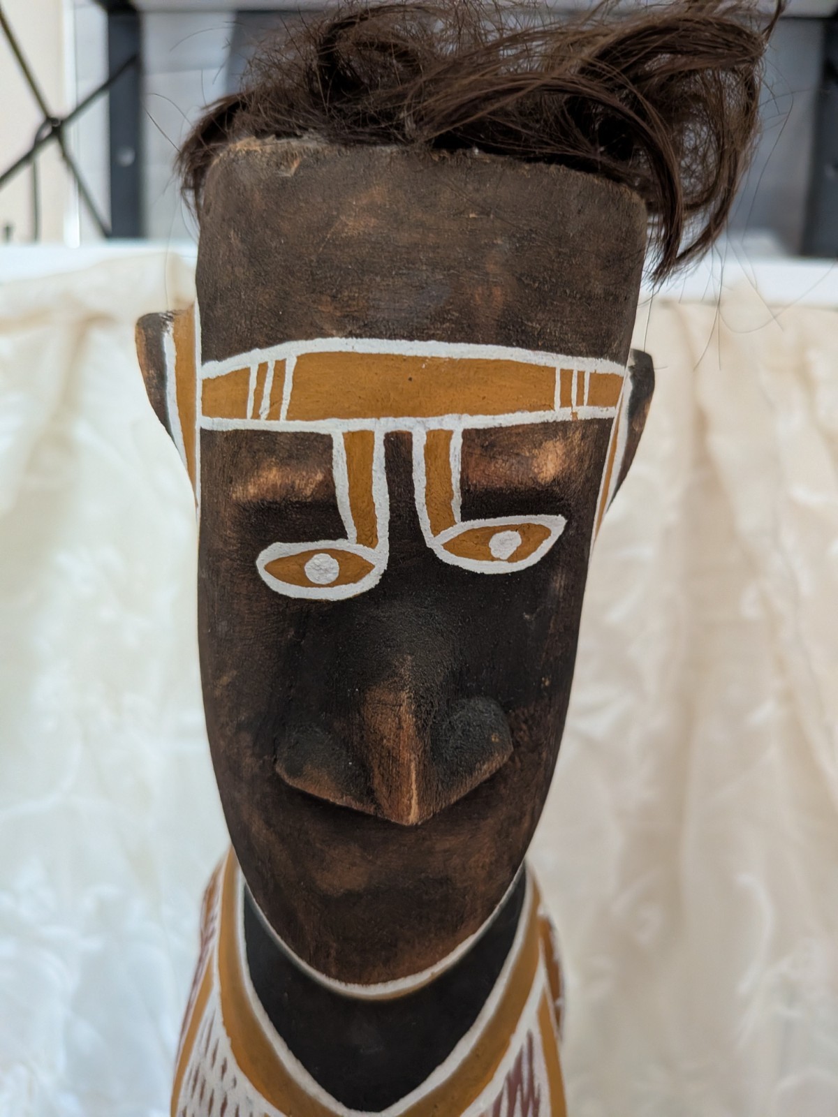 Bima Sculpture in natural wood is 15″ tall. Tiwi island, Australia Tribal Art.