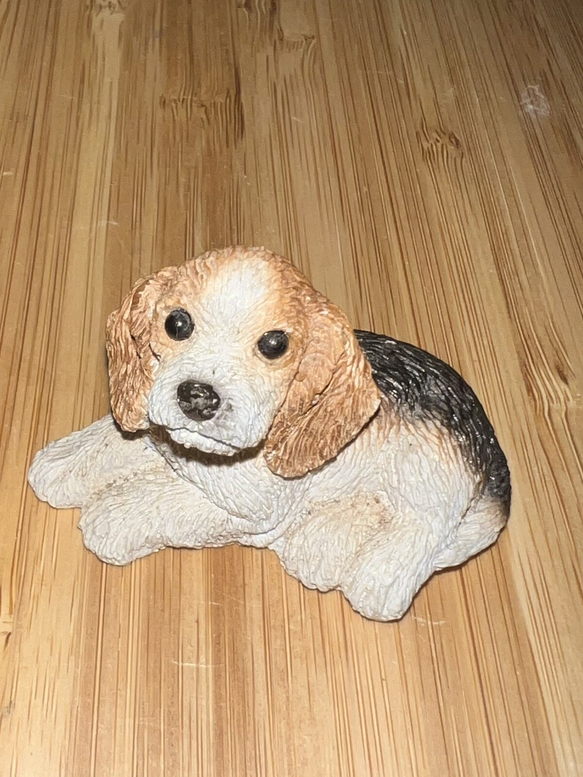 Stone Critter Littles Sitting Beagle Pup Made In USA 2” SCL-027 1988