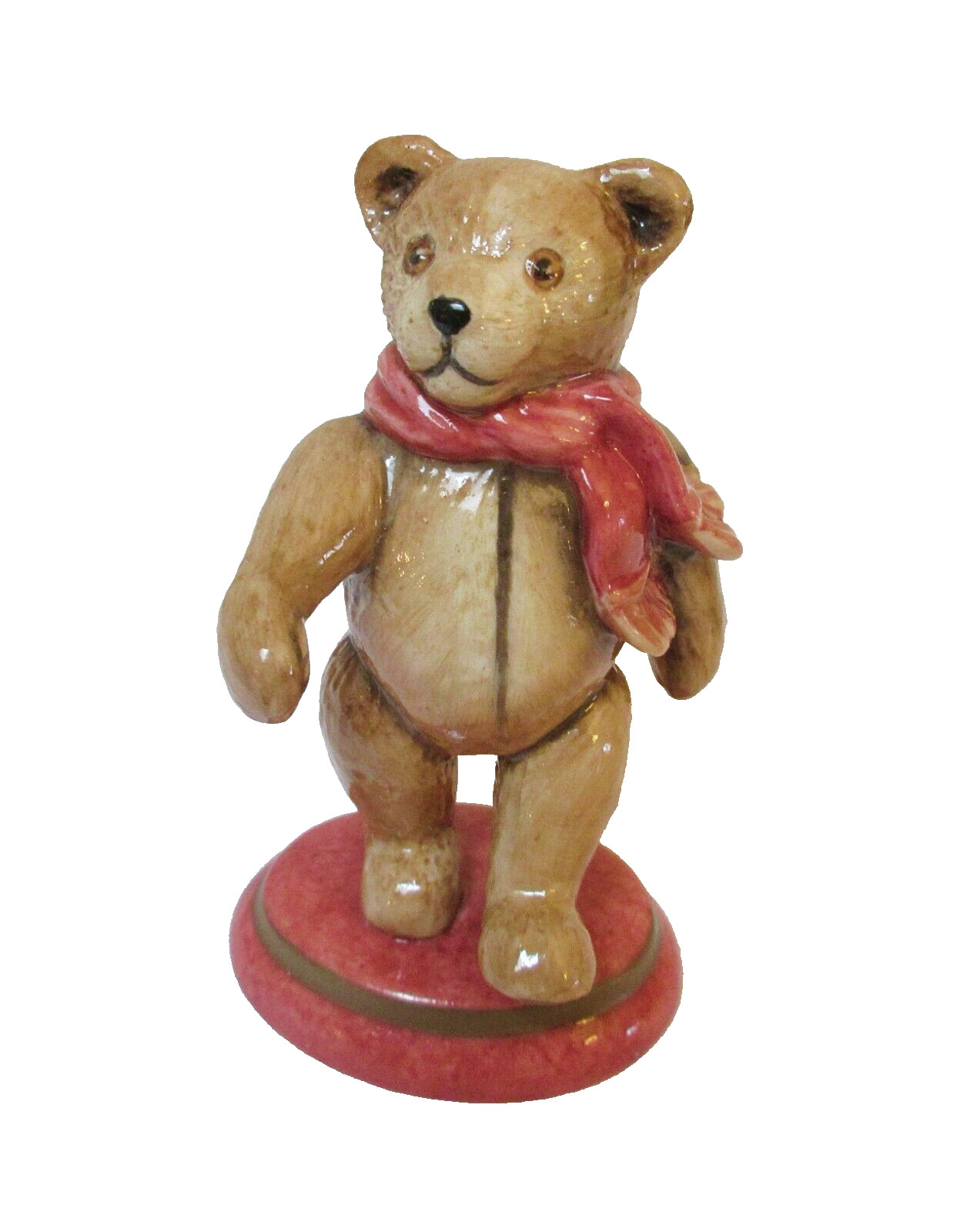 Halcyon Days Porcelain Bear of the Year 1994 Red Scarf