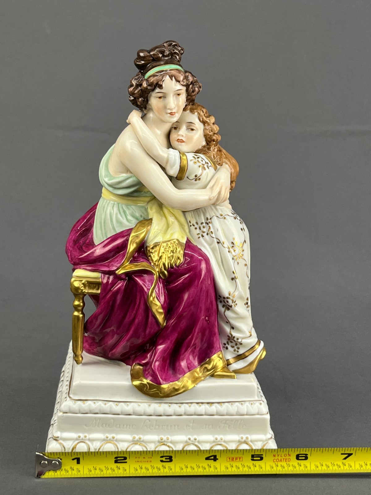 Scheibe-Alsbach Germany Porcelain “Madame Lebrun et sa Fille” 9 1/2″ Figurine