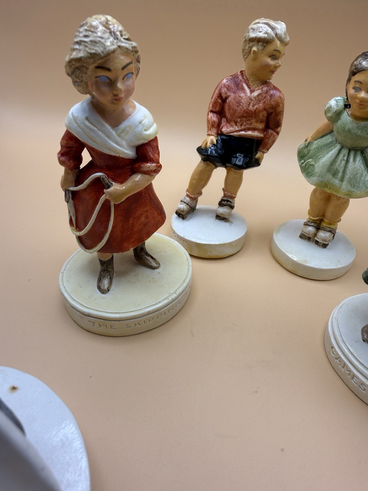 Lot of 6 Sebastian Miniatures Children At Play Games Activities Figurines