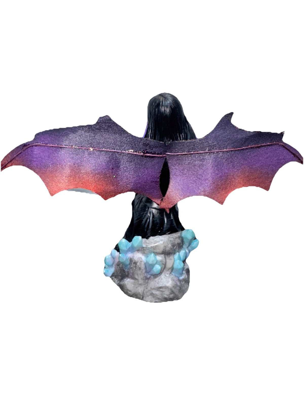 Dark Fairy Witch Spirit Forest Magic Ball Sitting On Crystals Romantic Fantasy